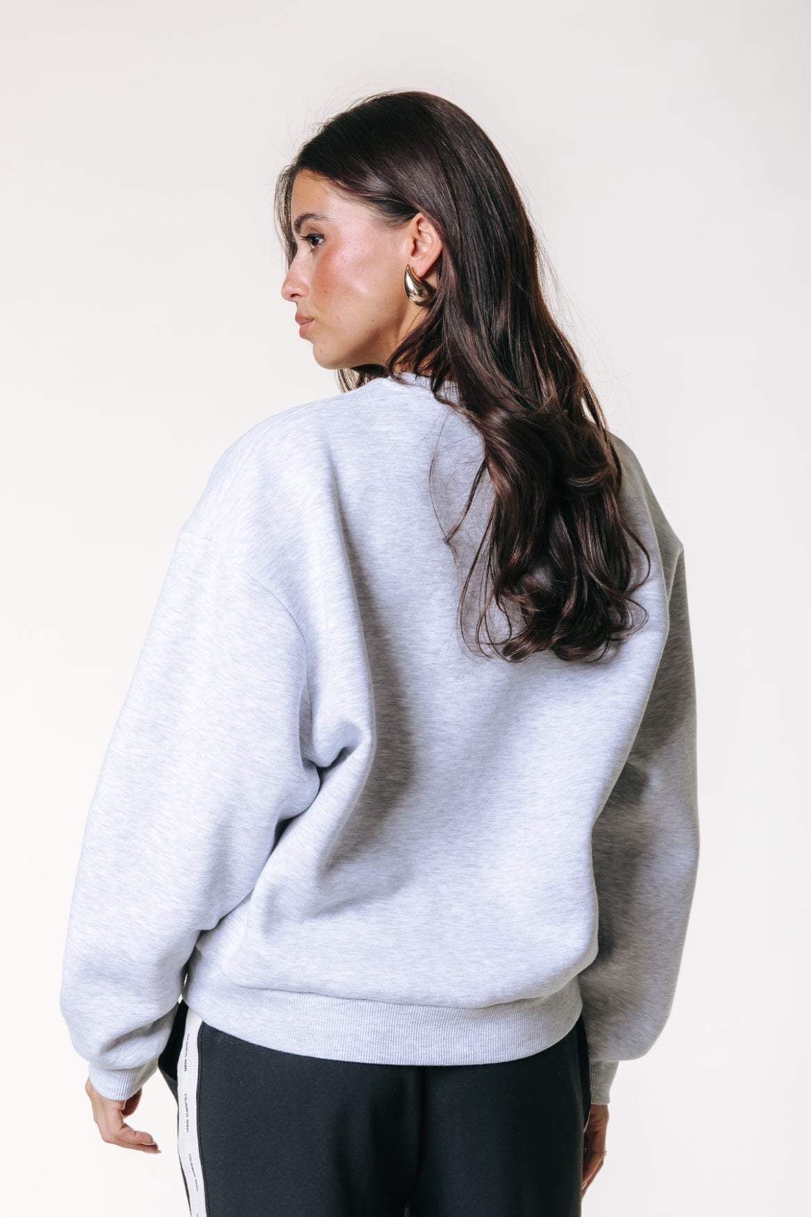 Uni Label Sweat | Light grey melange