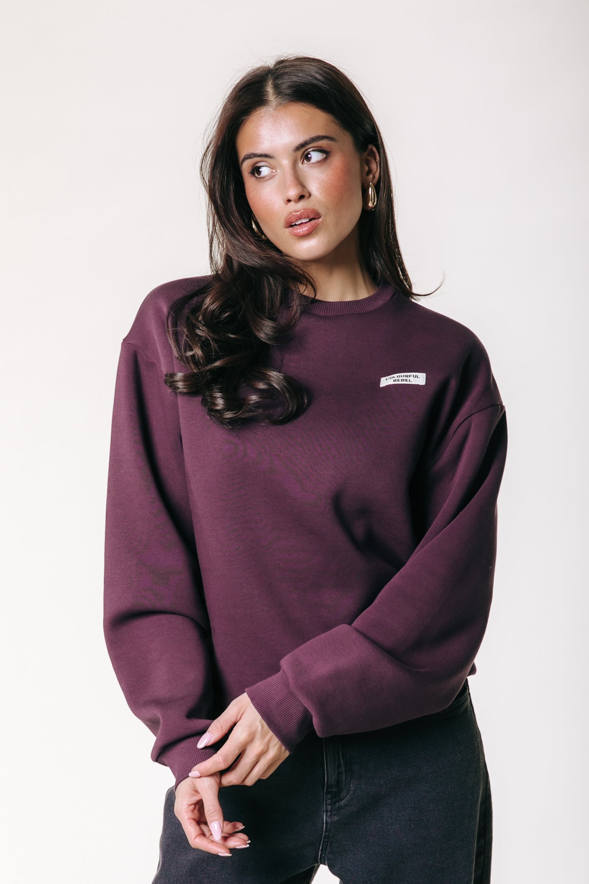 Uni Label Sweat | Merlot Red
