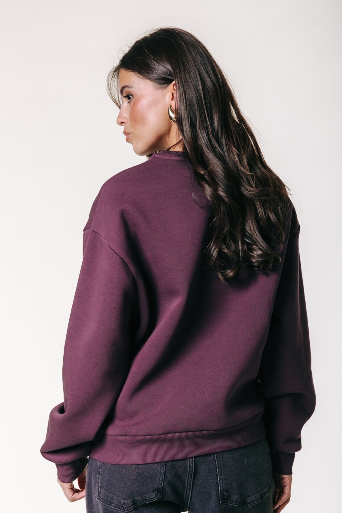 Uni Label Sweat | Merlot Red