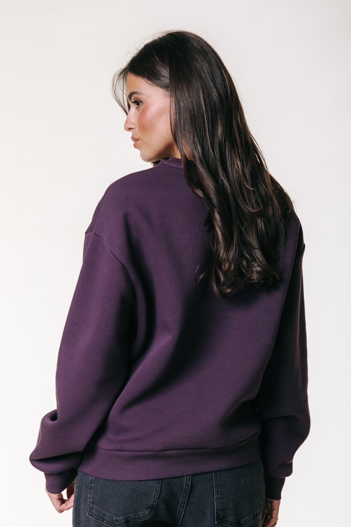 Uni Label Sweat | Dark purple