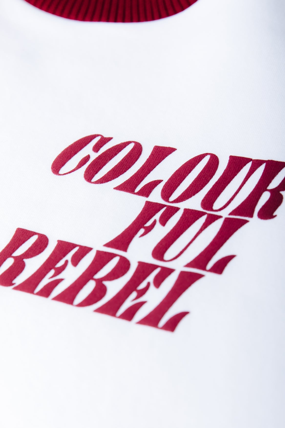 Logo Contrast Rib Dropped Shoulder Sweat | Off white