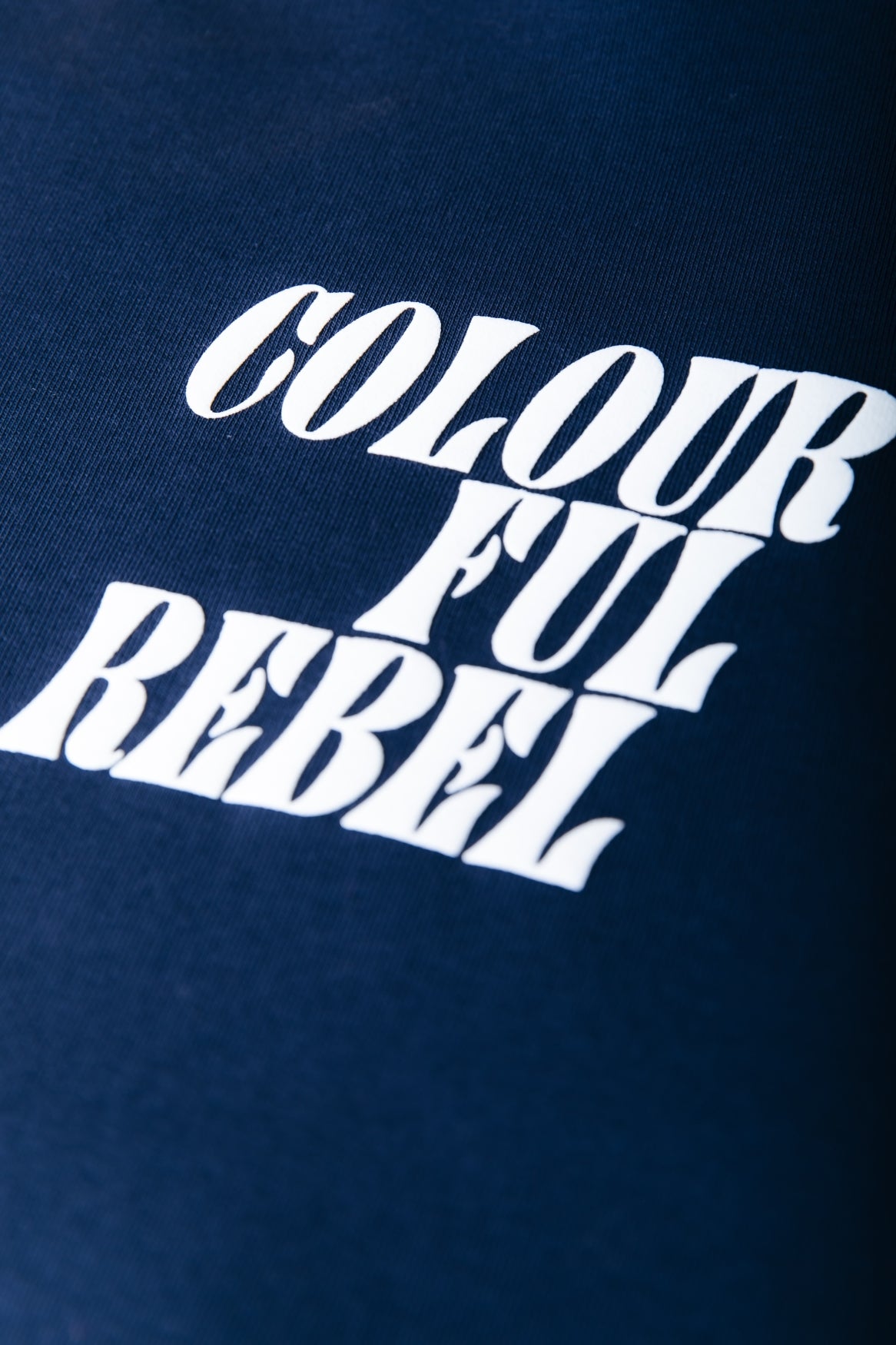 Logo Contrast Rib Dropped Shoulder Sweat | Navy