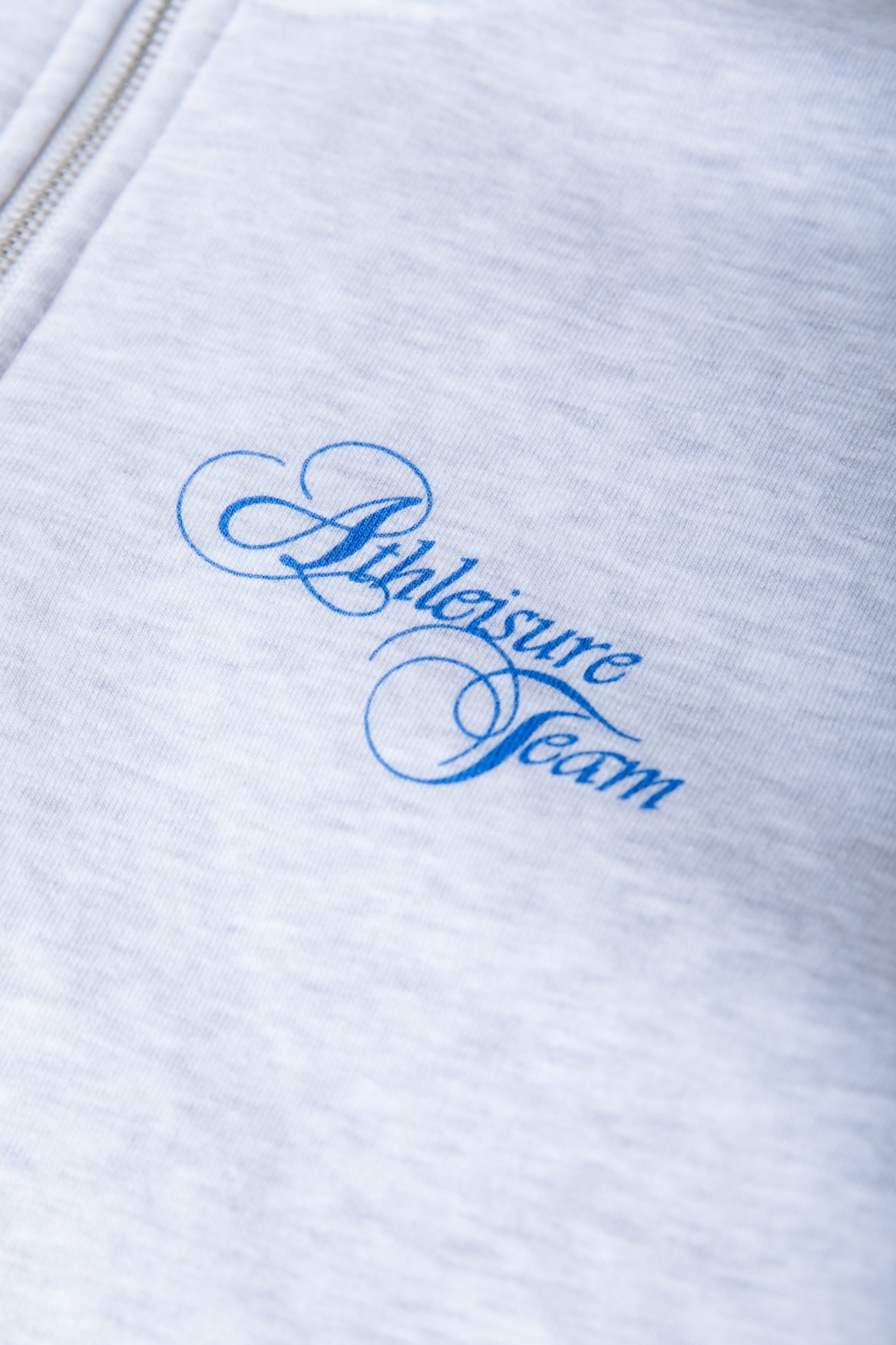 Logo Stripes Zip Sweat | Light grey melange