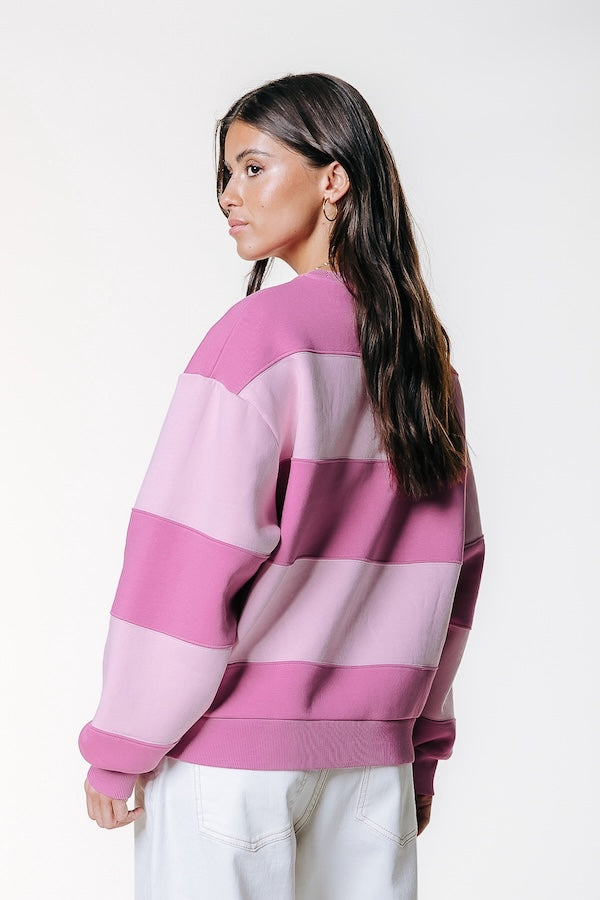 Cut & Sew Sweat | Pink