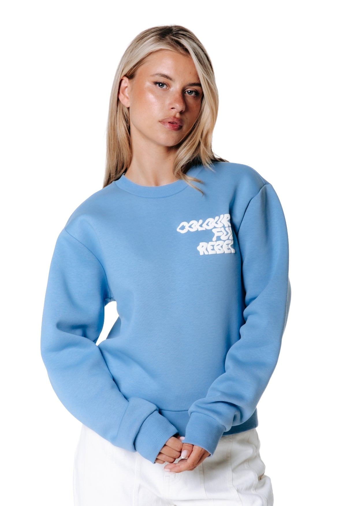 Logo Wave Sweat | Light Grey Blue