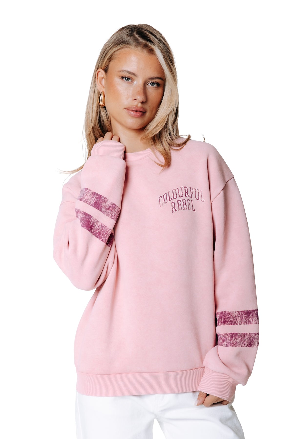 Colourful Rebel Logo Sweat | Pink