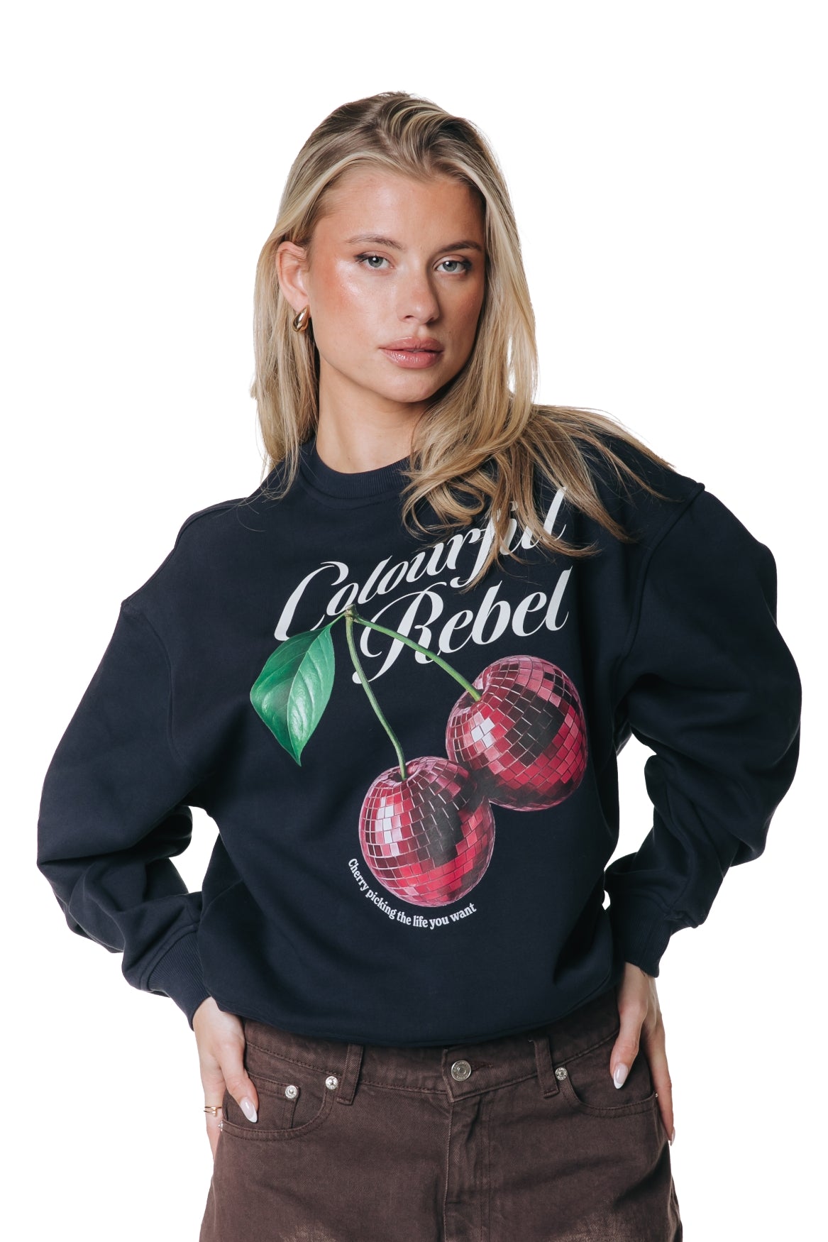 Disco Cherries Sweat | Navy