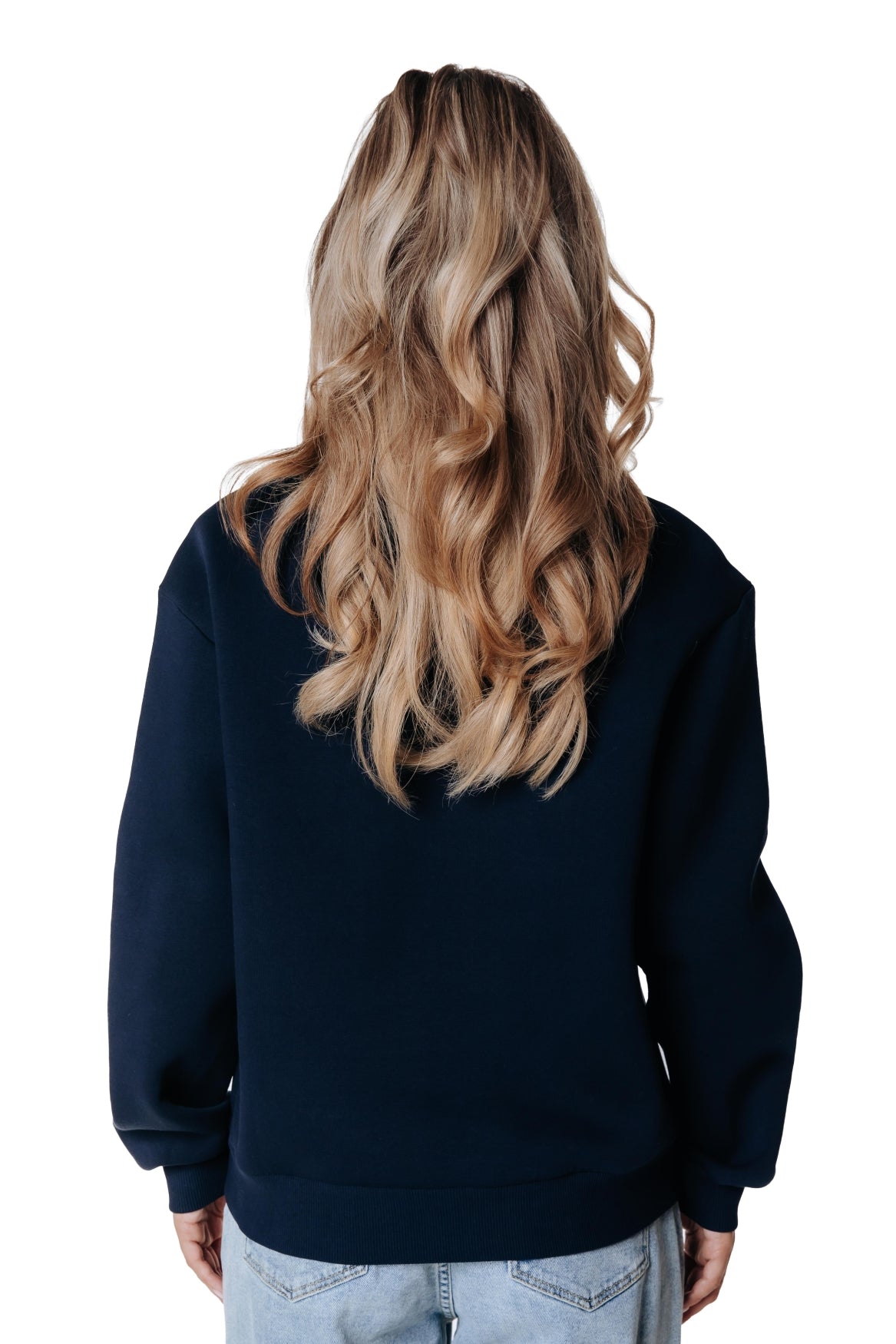 Label Zip Sweat | Dark Navy