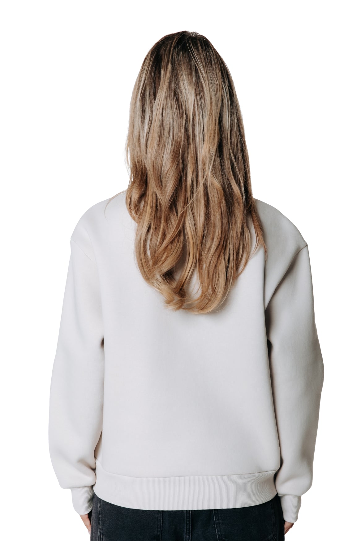 Label Zip Sweat | Stone