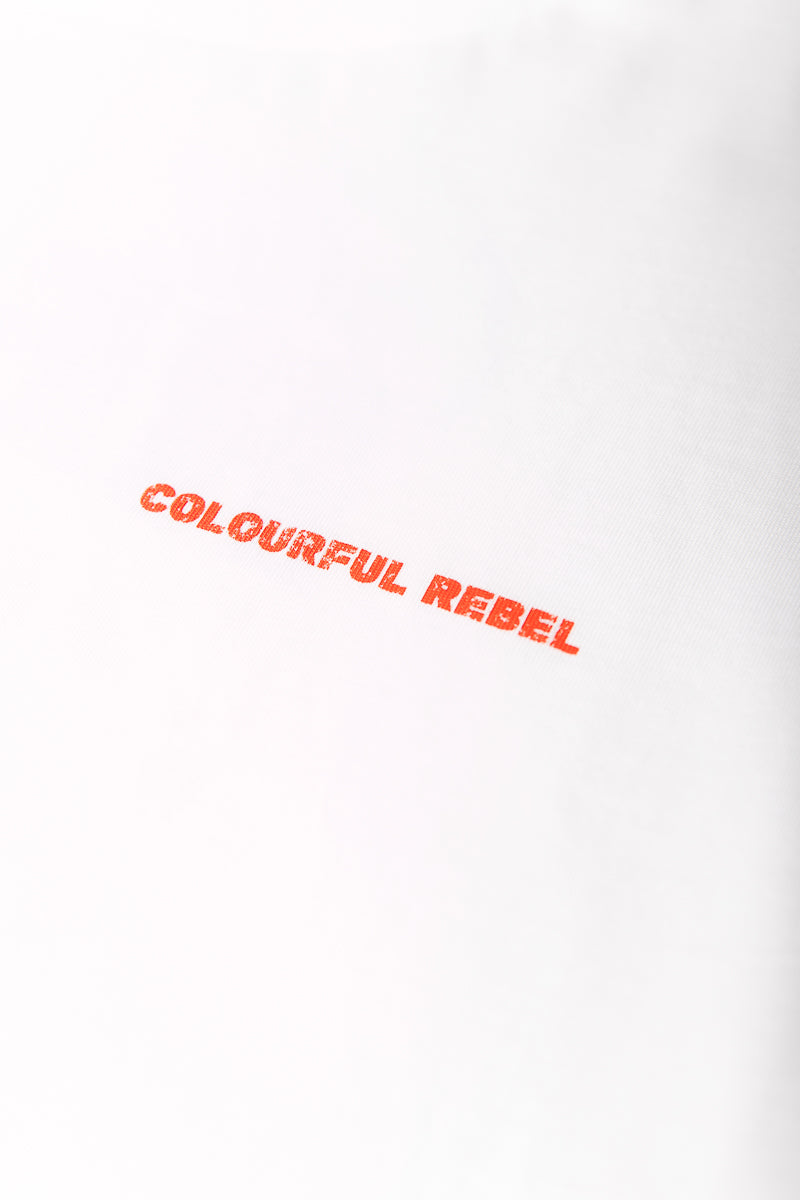 Colorful Rebel Flower T-shirt | Standard white