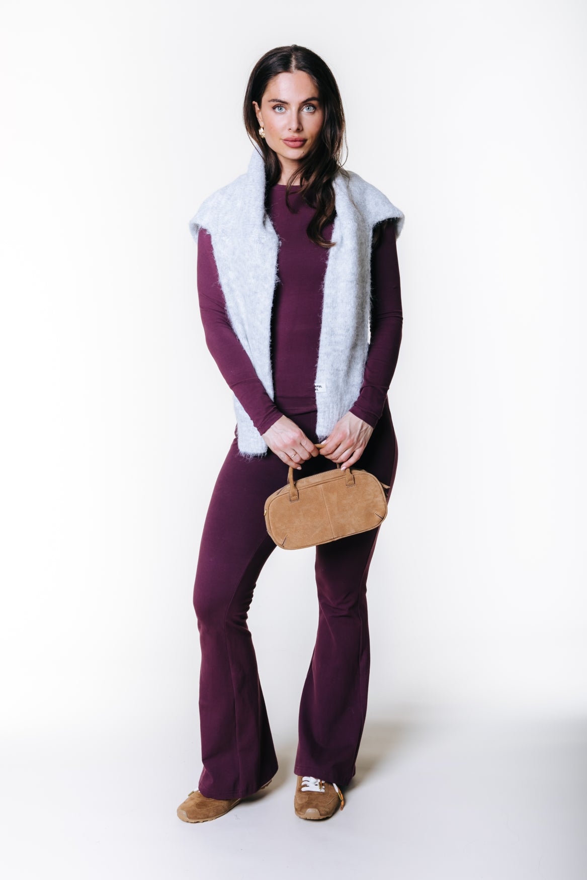 Uni Fitted Longsleeve T-shirt | Merlot Red