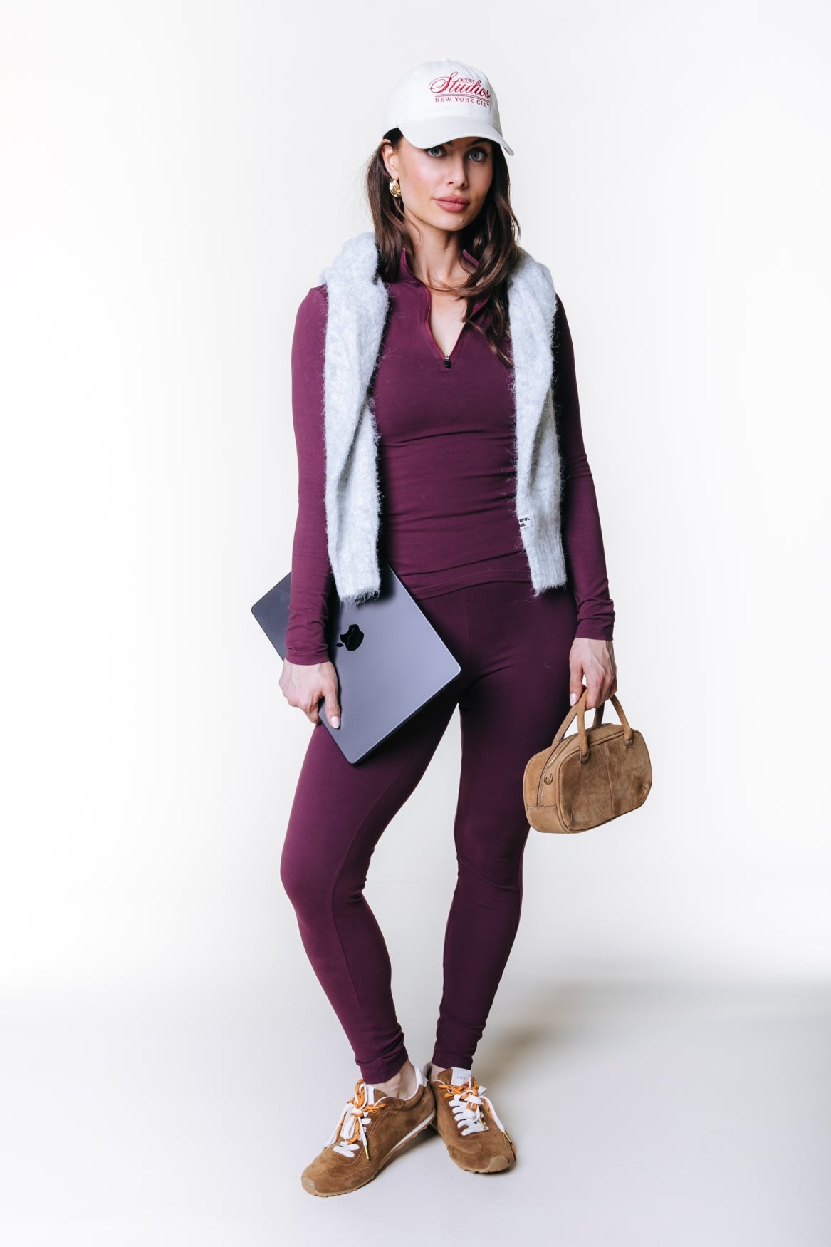 Fitted Zip Top | Merlot Red