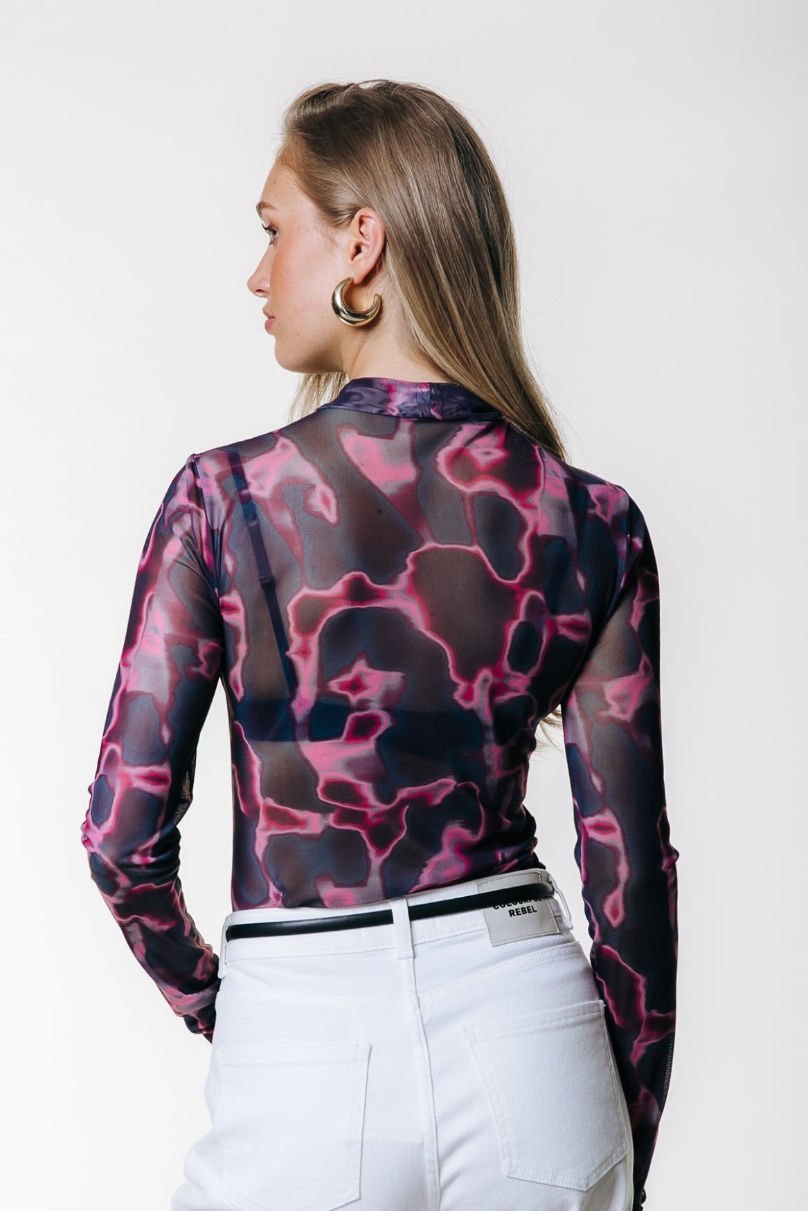 Neyo Swirl Mesh Top | Multicolor