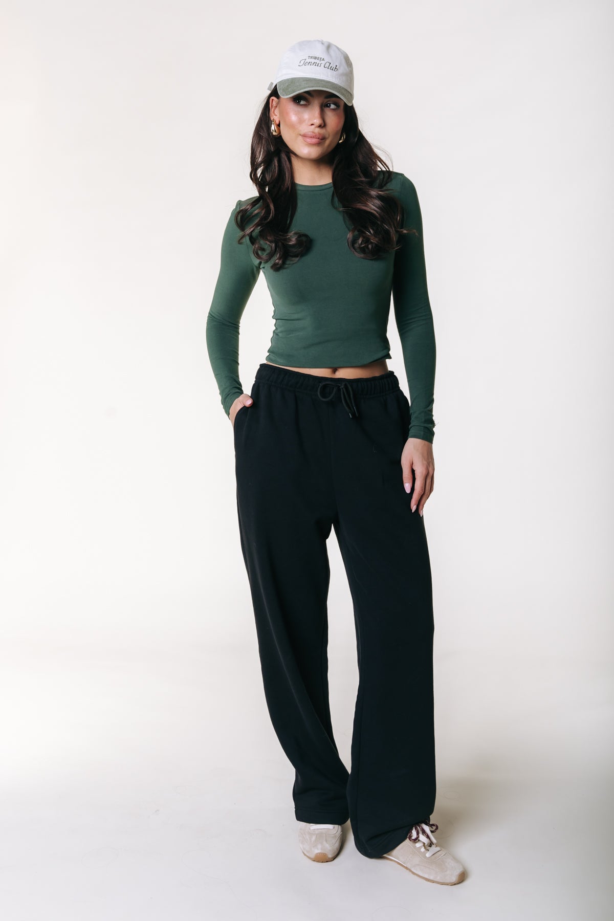 Fitted Longsleeve Top | Dark green