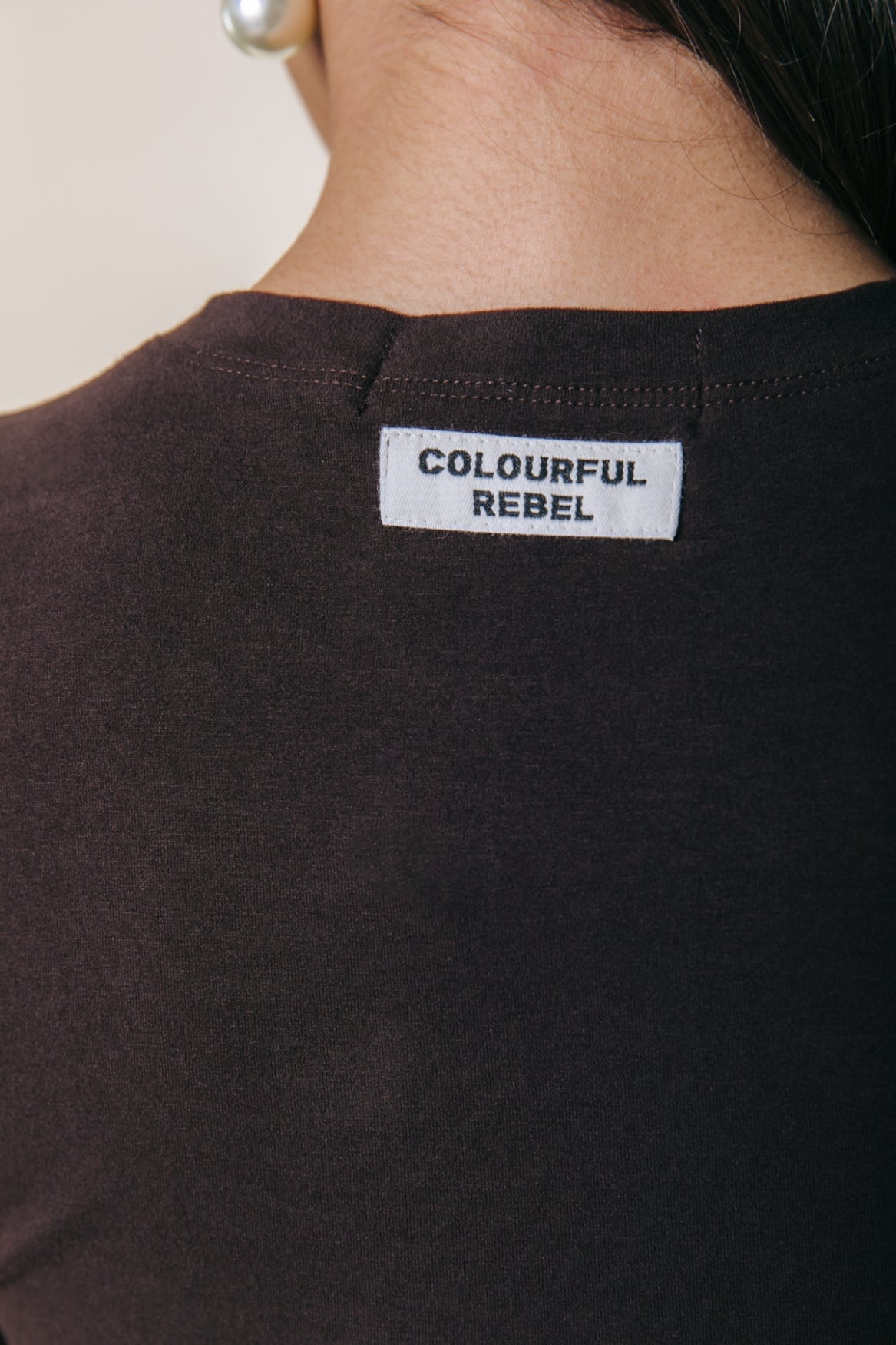 Figurbetontes T-Shirt | Dunkelbraun