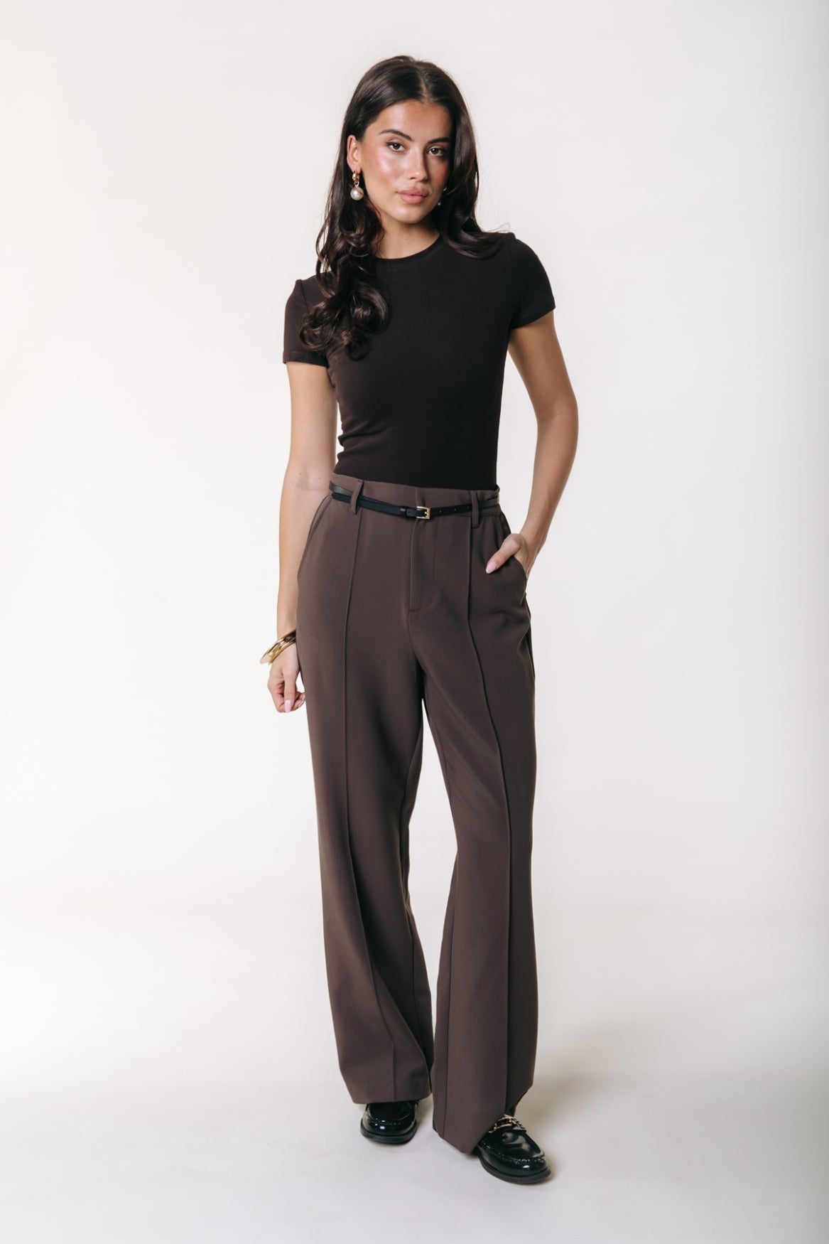 Uni Fitted T-shirt | Darkest Brown