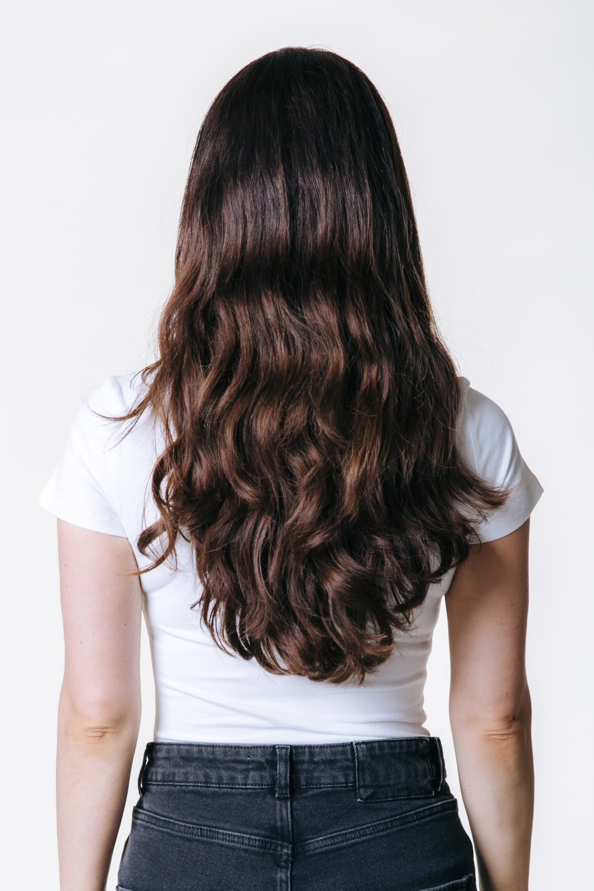 Fitted V-neck T-shirt | Optic white