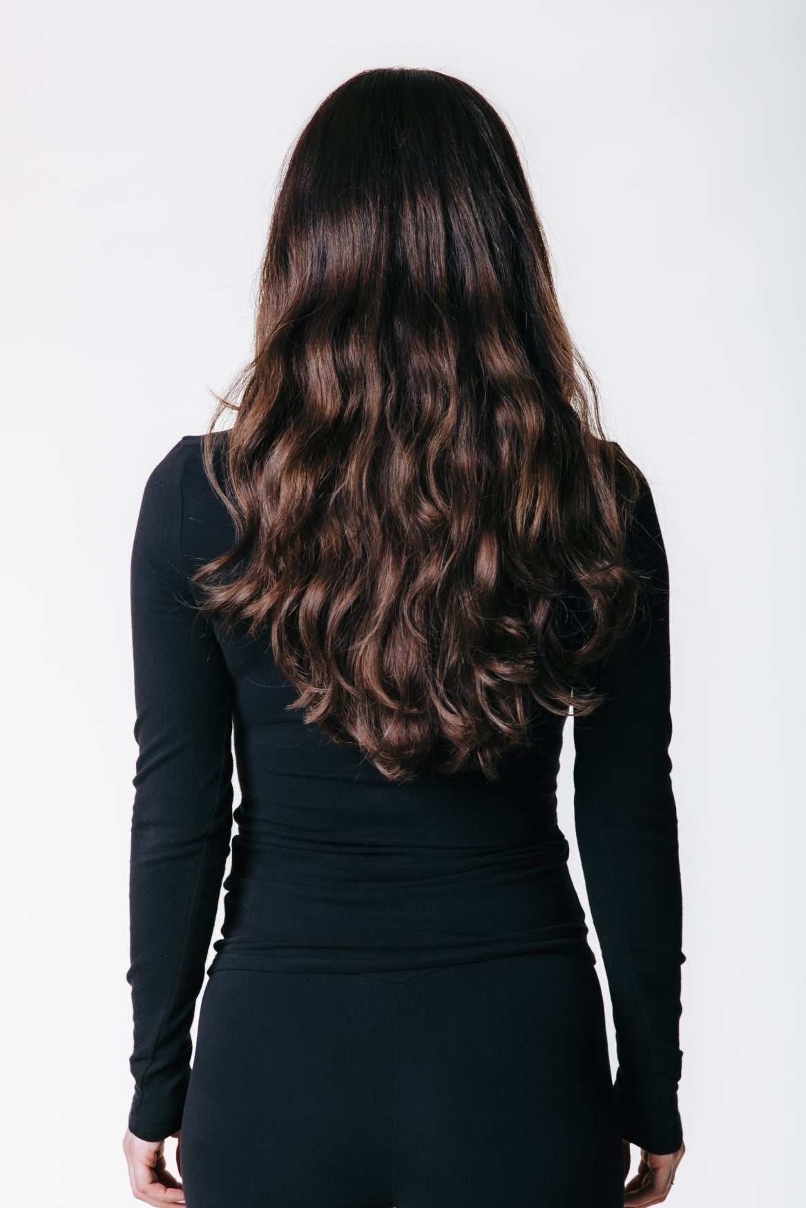 Uni Fitted Longsleeve V-neck T-shirt | Black