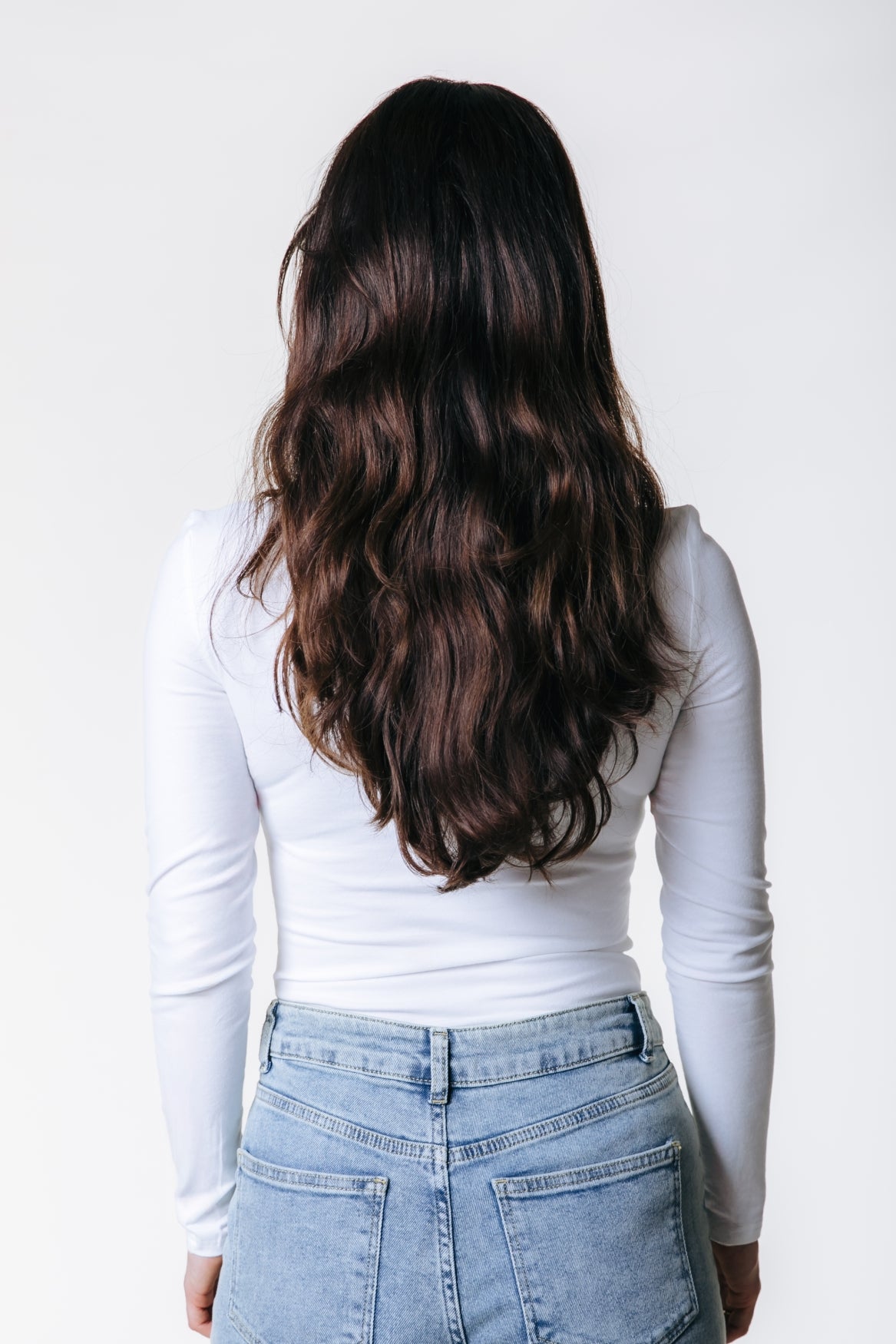 Uni Fitted Longsleeve V-neck T-shirt | Optic white