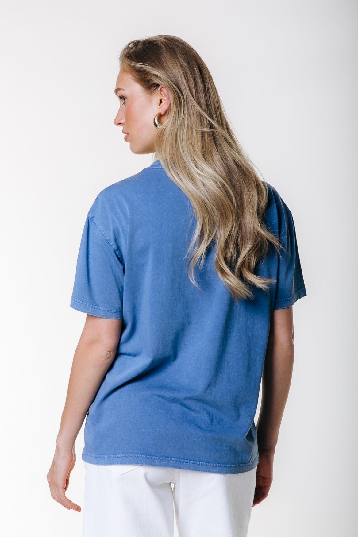 Champs 92 Washed Loosefit Tee | Medium blue