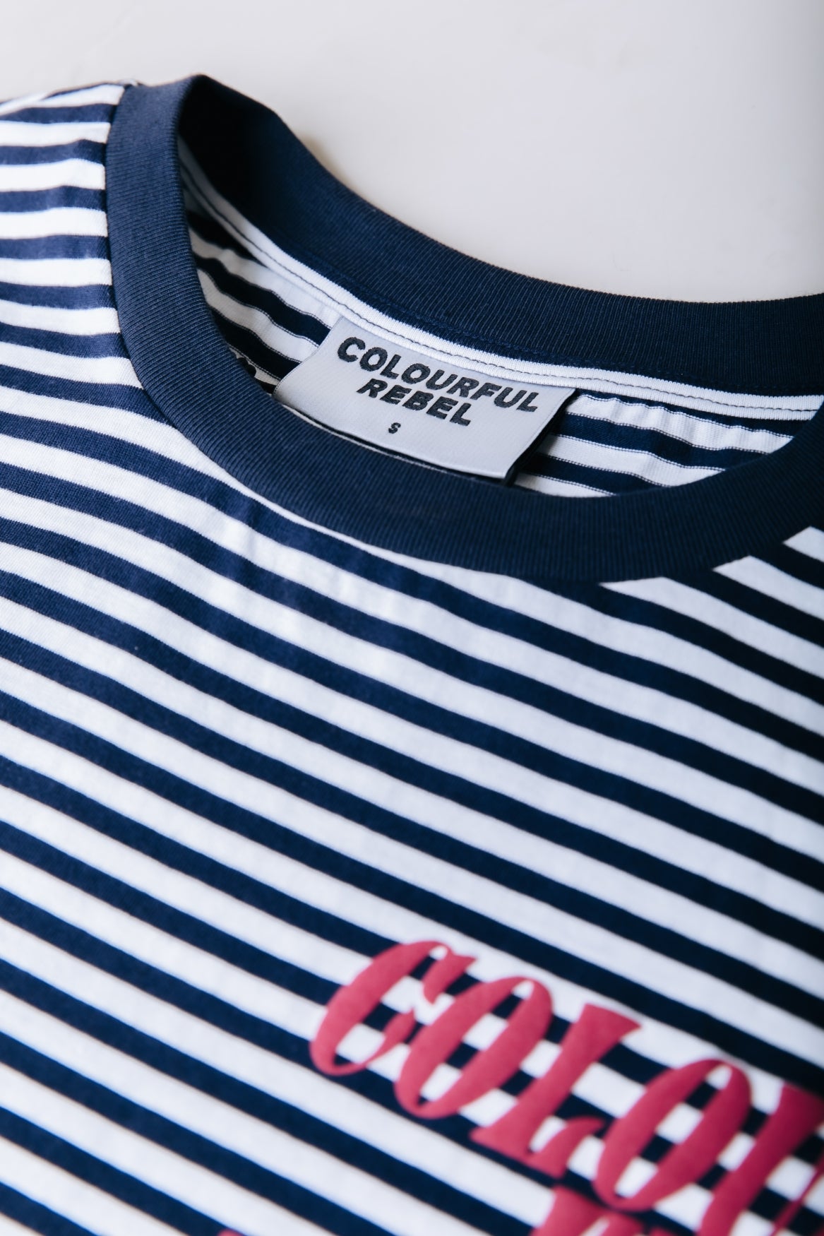 Striped Logo Loosefit Tee | Deep blue