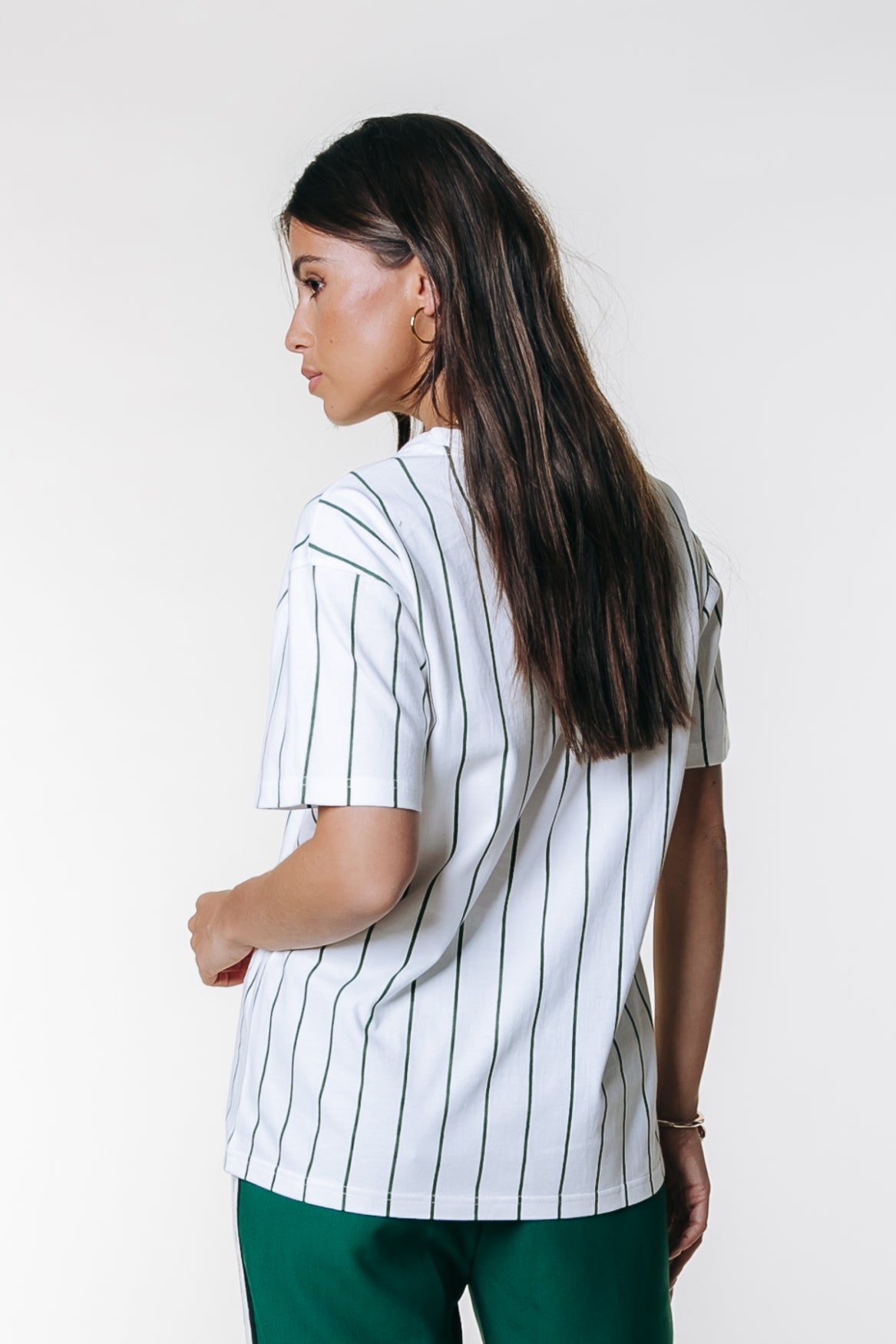 Baseball Striped Tee | Standard white