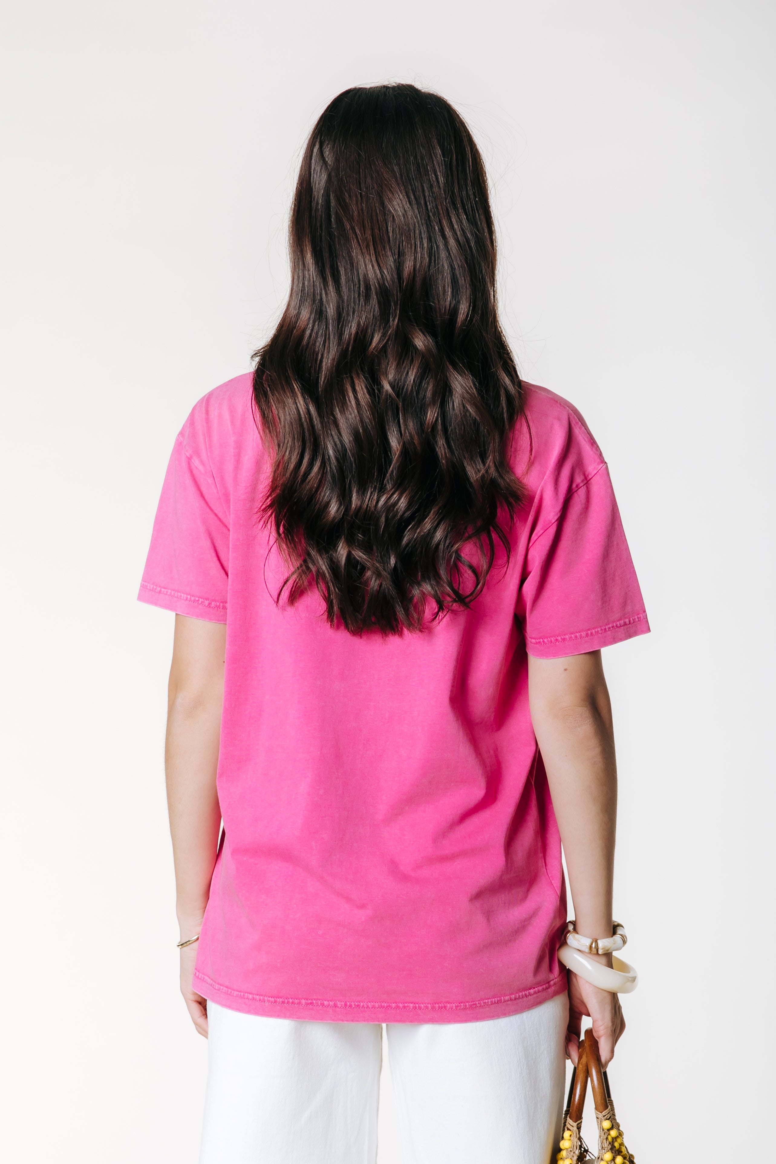 Puff Logo Washed T-shirt | Dark fuchsia
