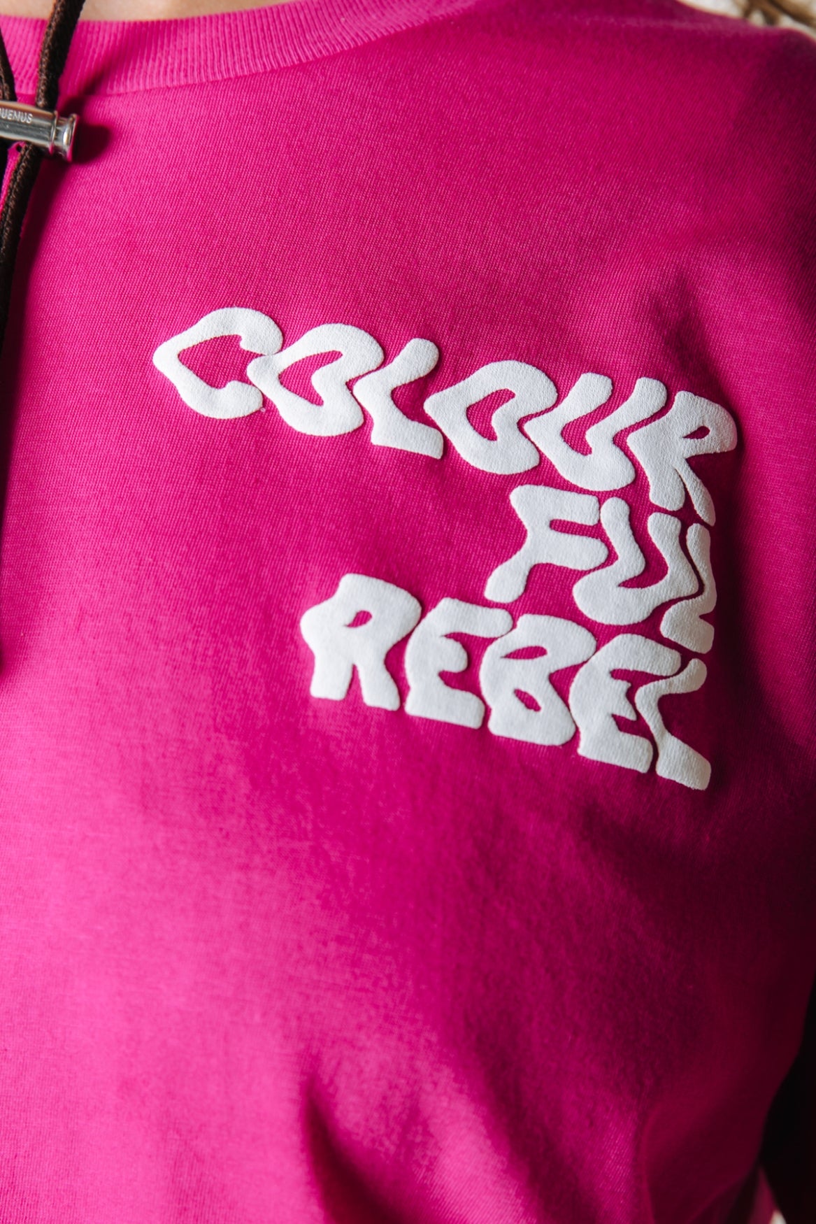 Puff Logo Cropped T-shirt | Dark fuchsia