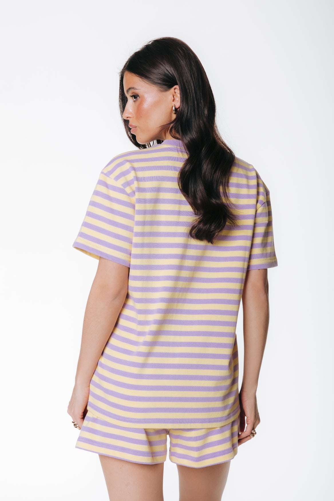 Jess Striped Sweatshort | Multicolor