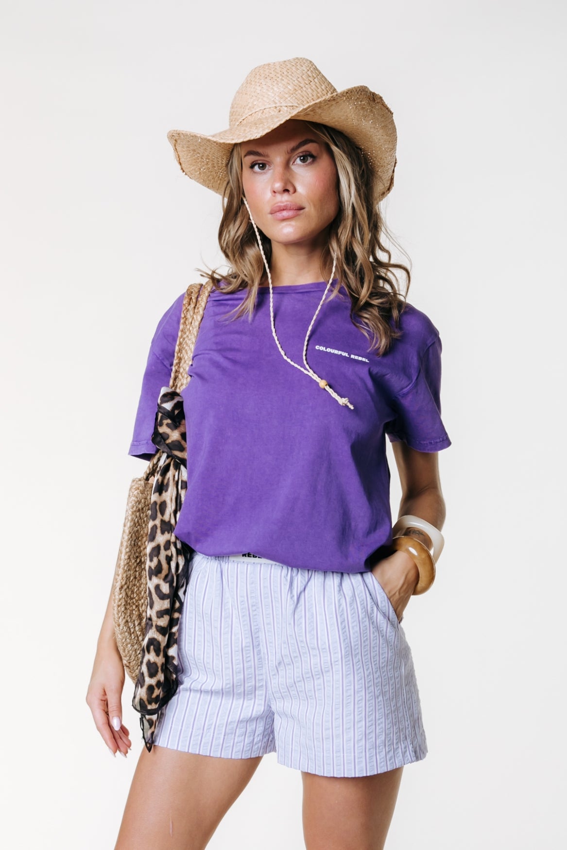 Sunny Days Acid Wash T-shirt | Purple