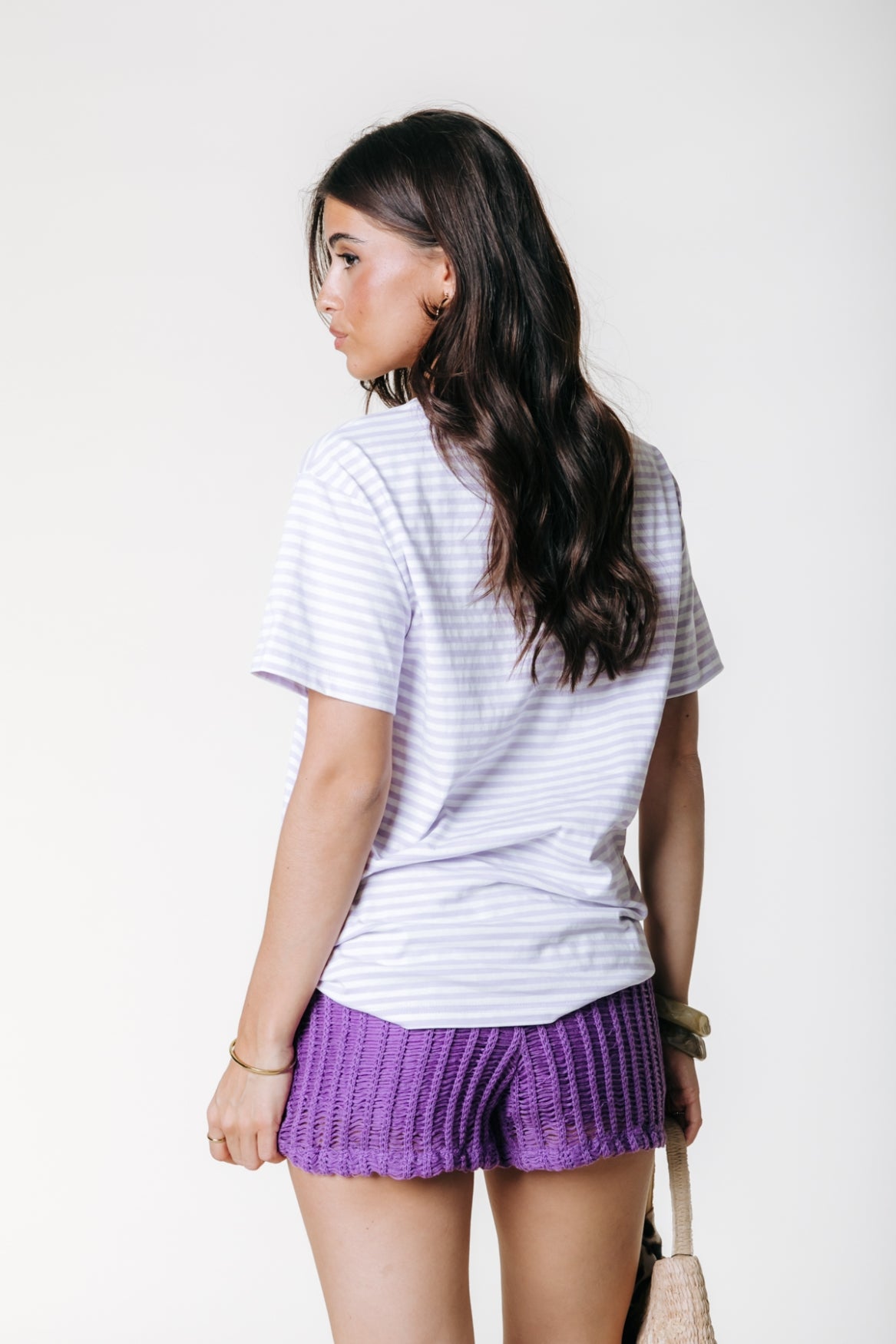 Puff Logo Stripe T-shirt | Light Lavender