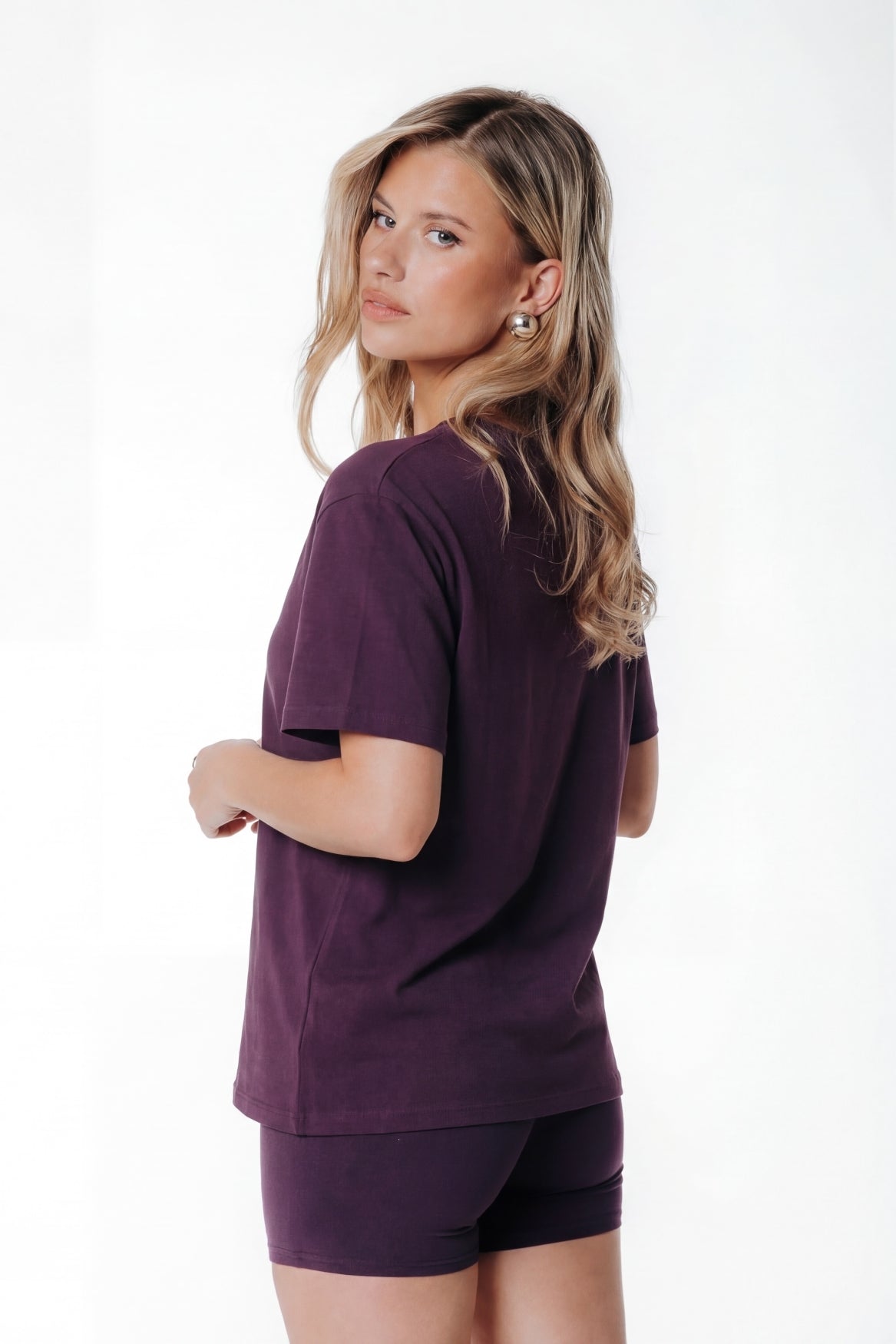 Label T-shirt | Dark purple