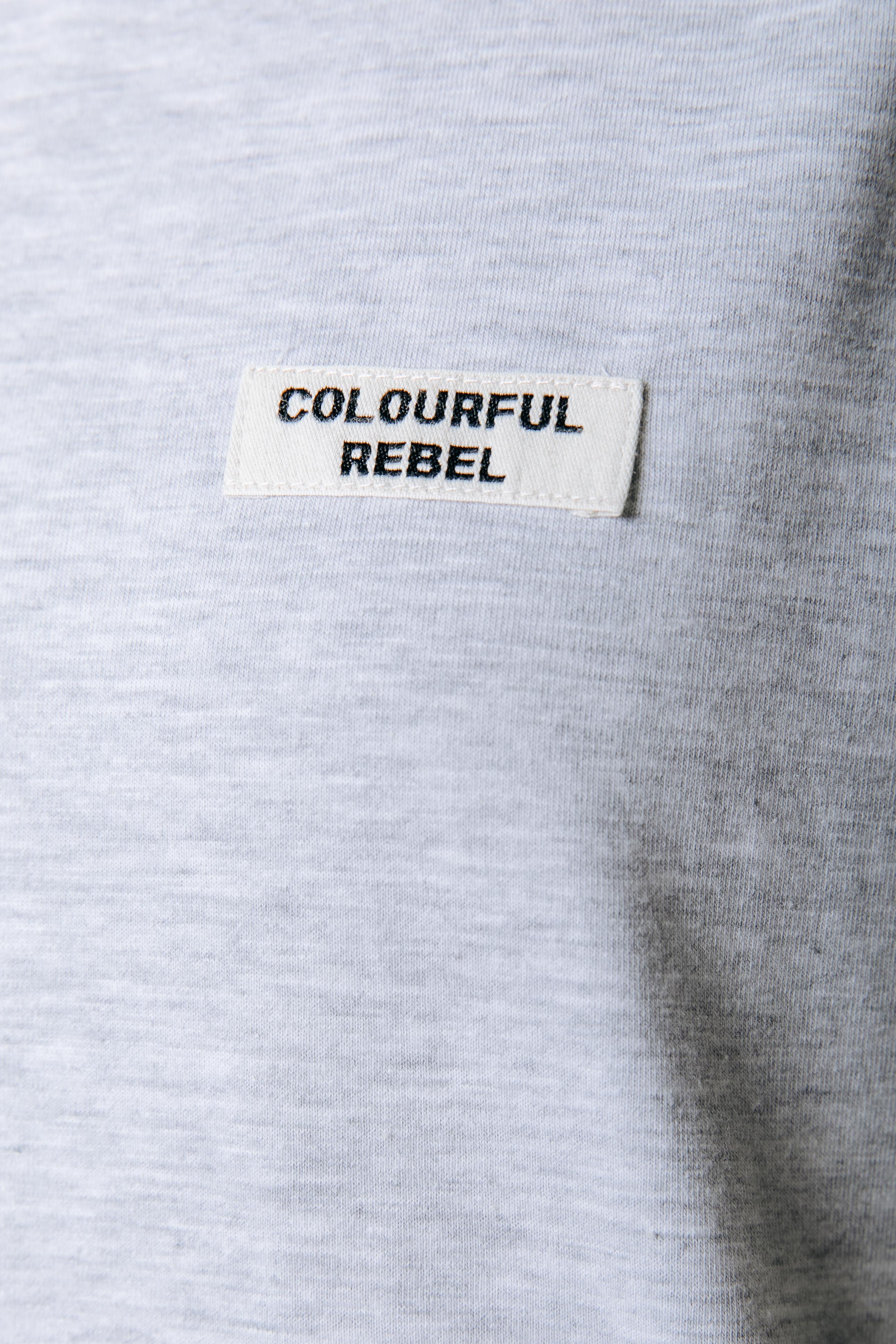 Label T-shirt | Light grey melange