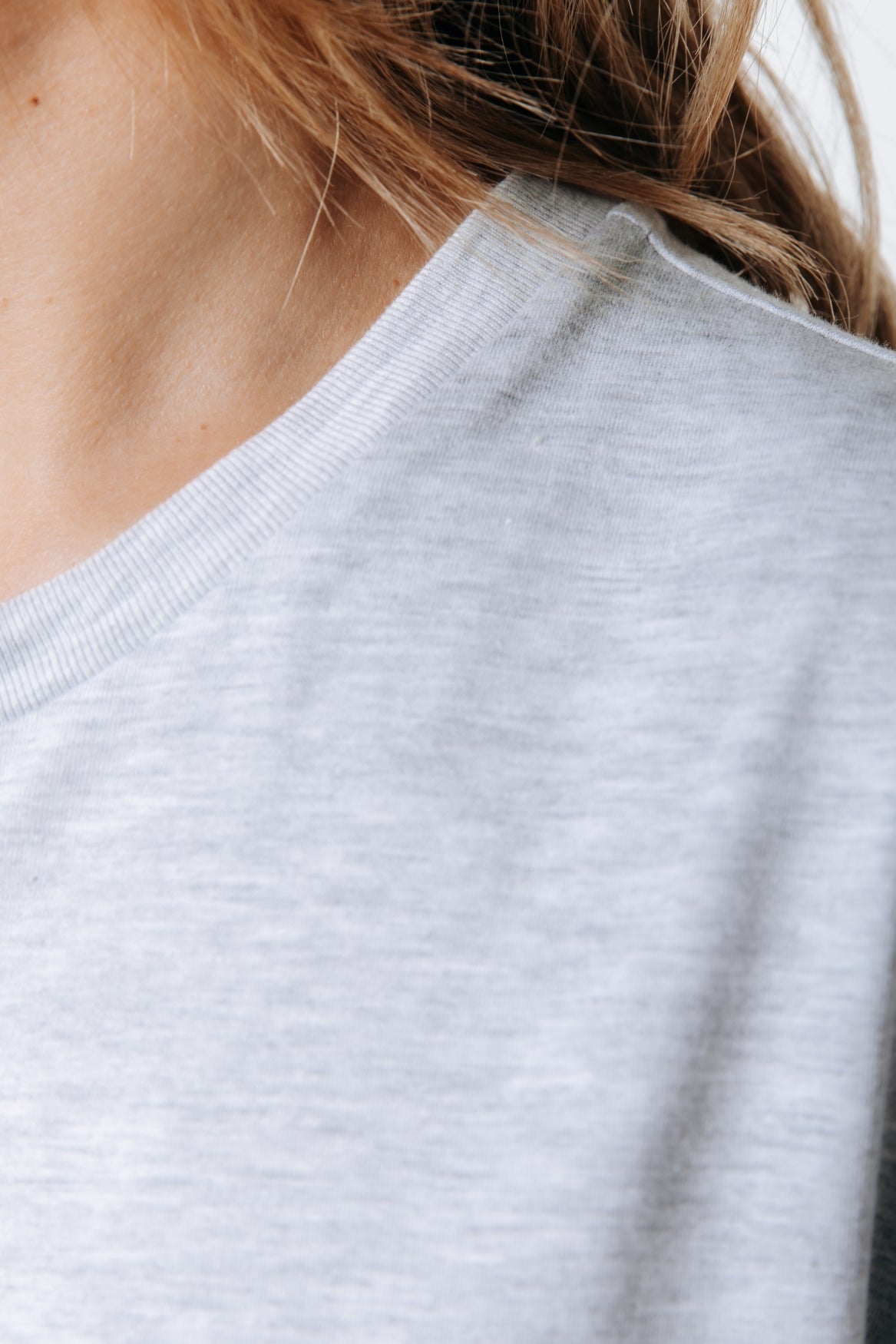 Label T-shirt | Light grey melange