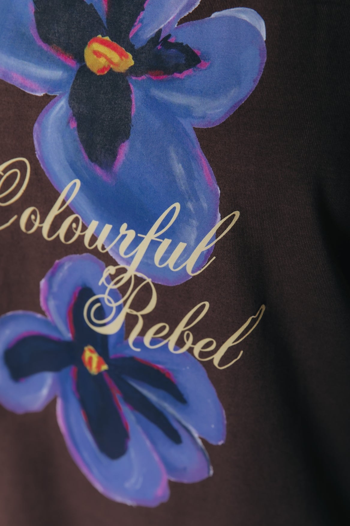 Handpainted Flowers Longsleeve | Brown