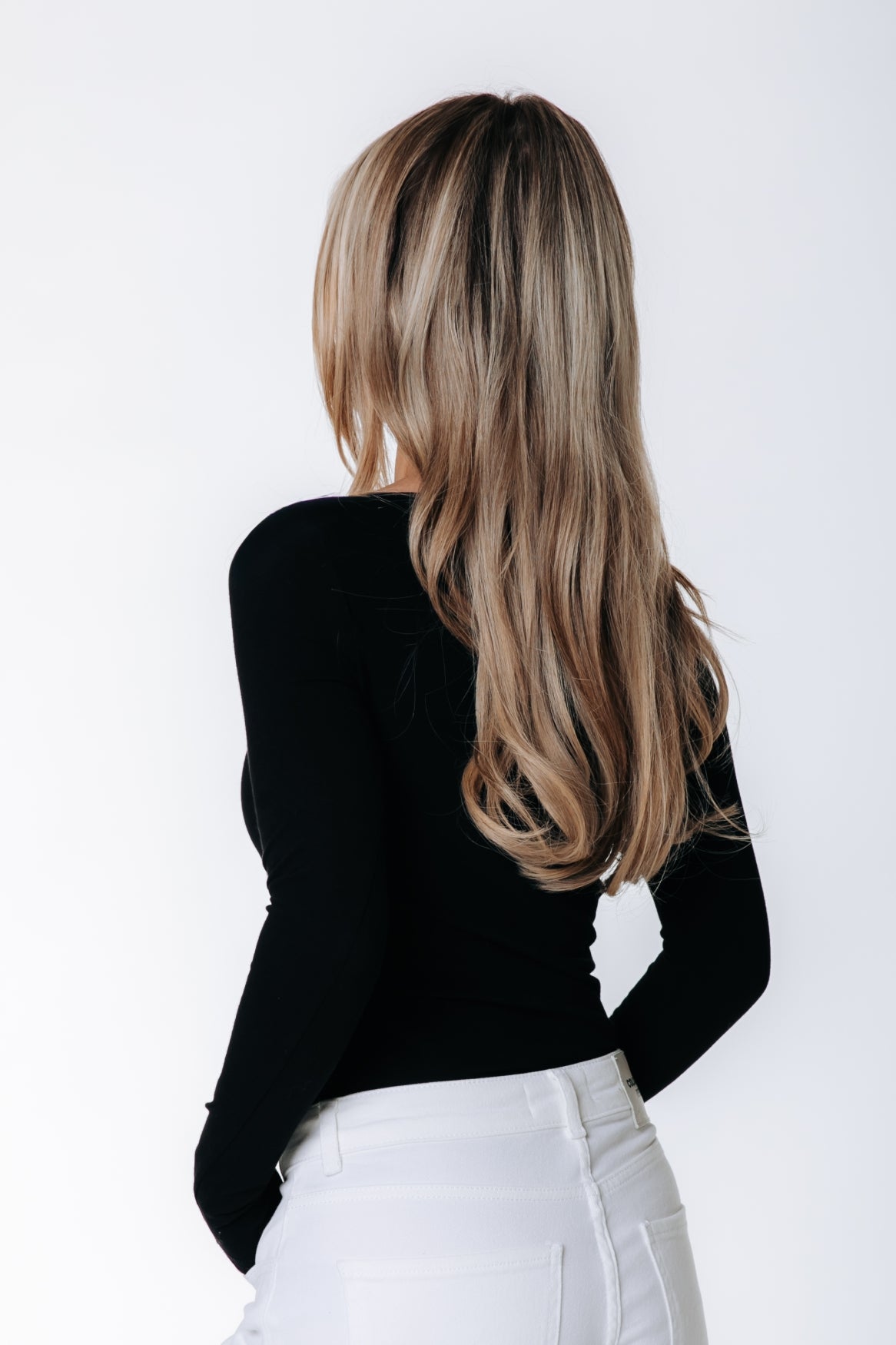 Fitted Boatneck Top | Black