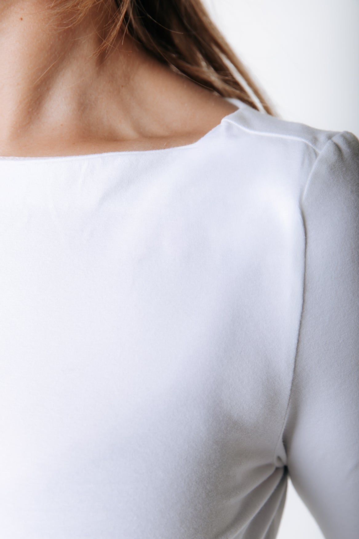 Fitted Boatneck Top | Optic white
