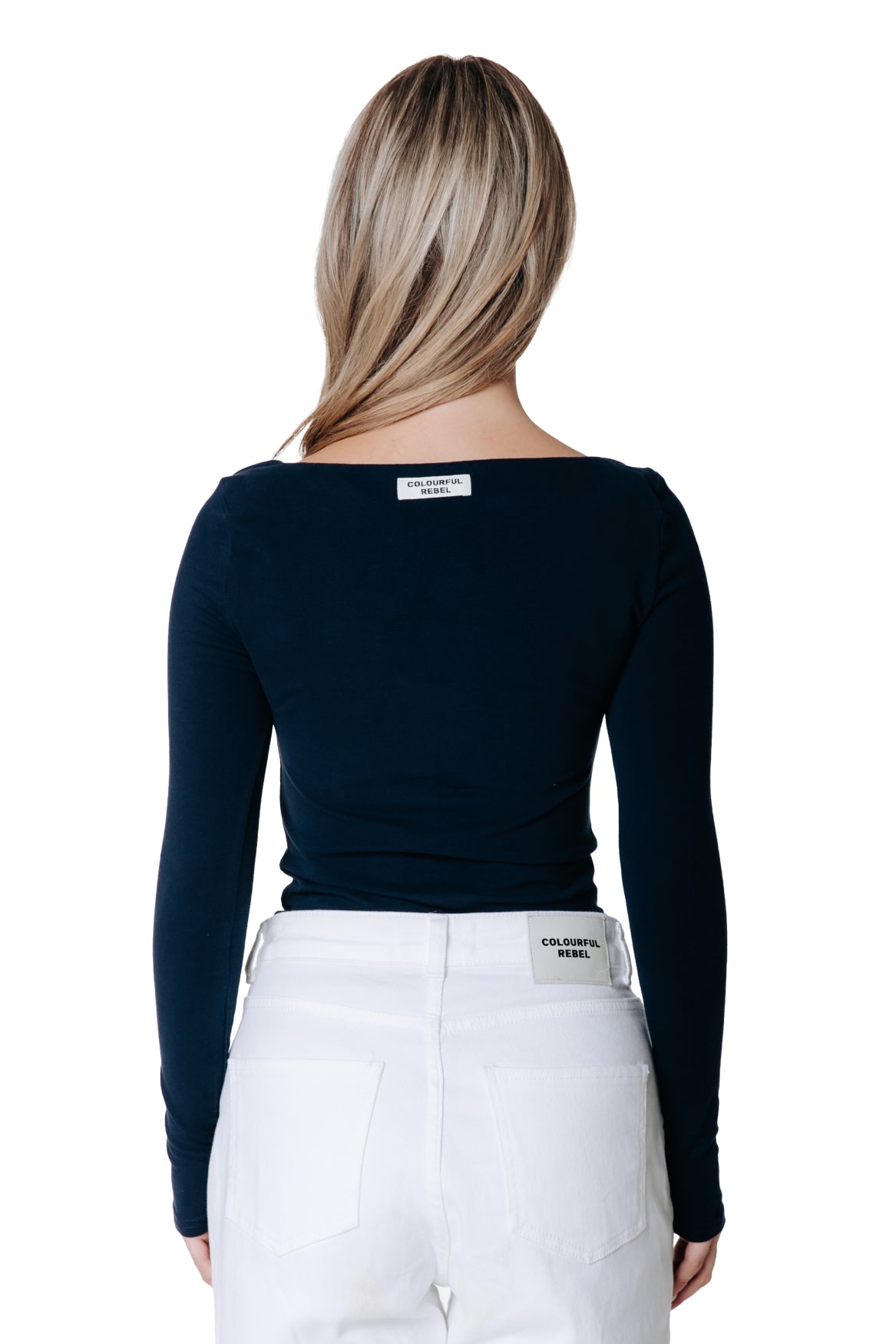 Fitted Boatneck Top | Dark Navy