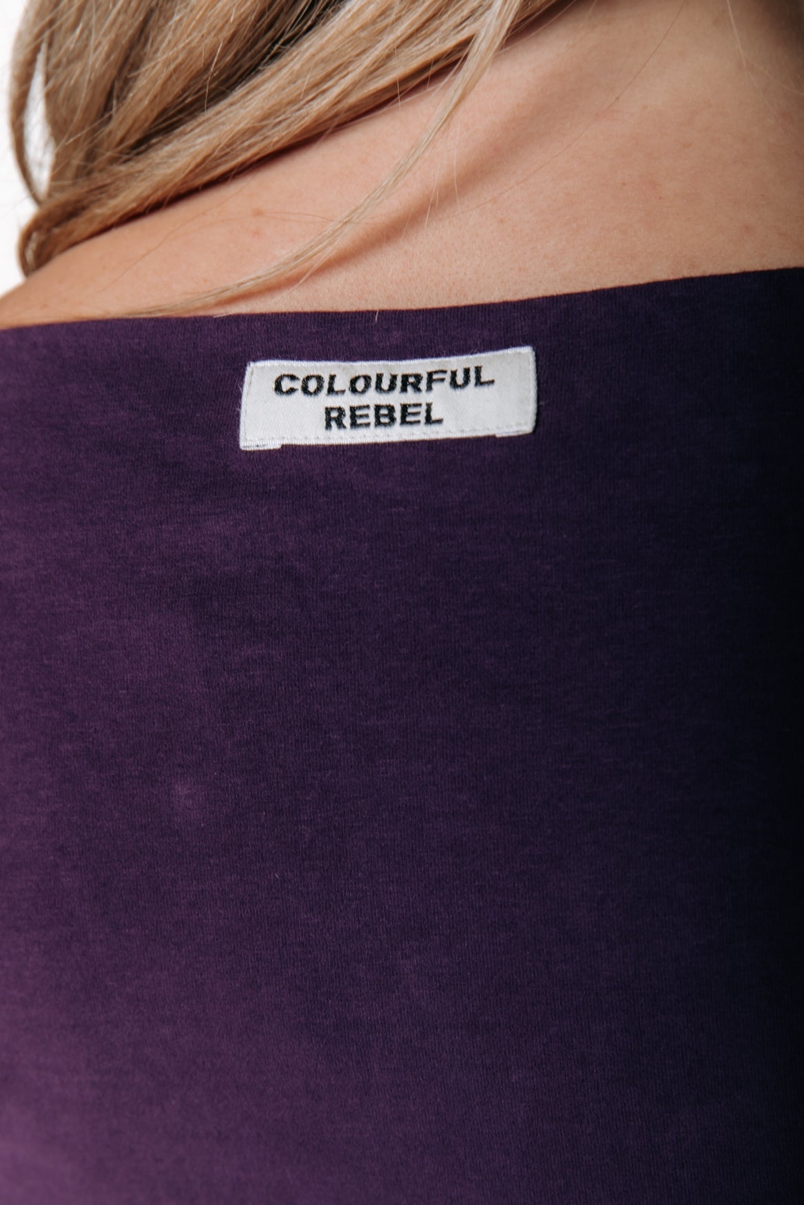 Fitted Boatneck Top | Dark purple