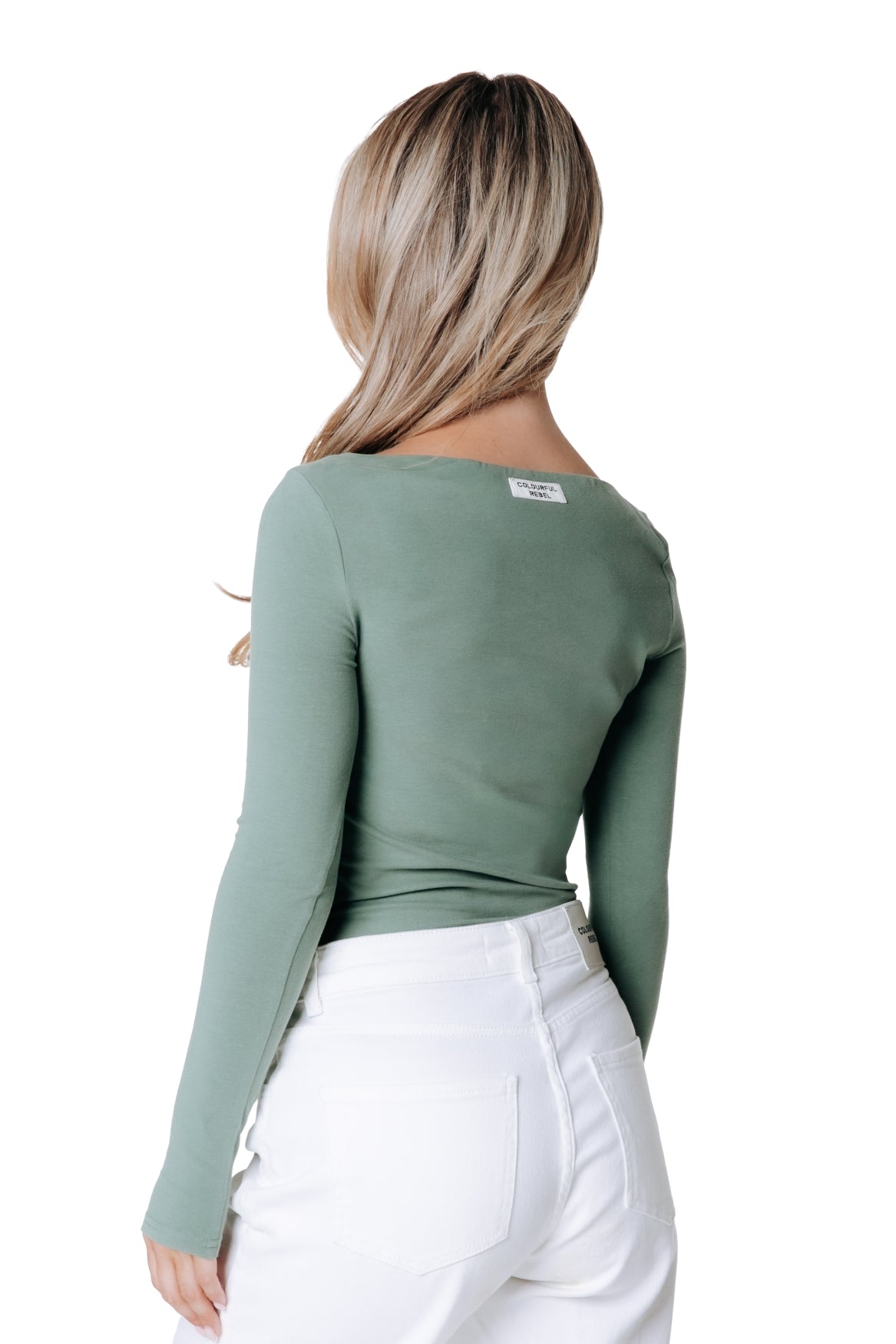 Fitted Boatneck Top | Olive Green