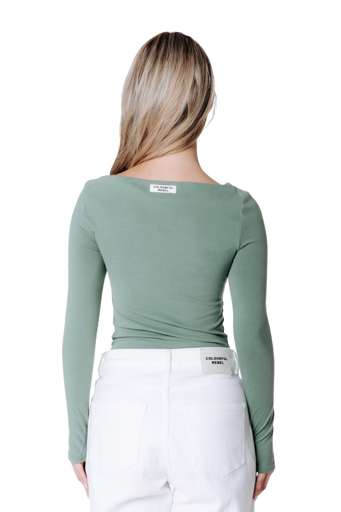 Fitted Boatneck Top | Olive Green
