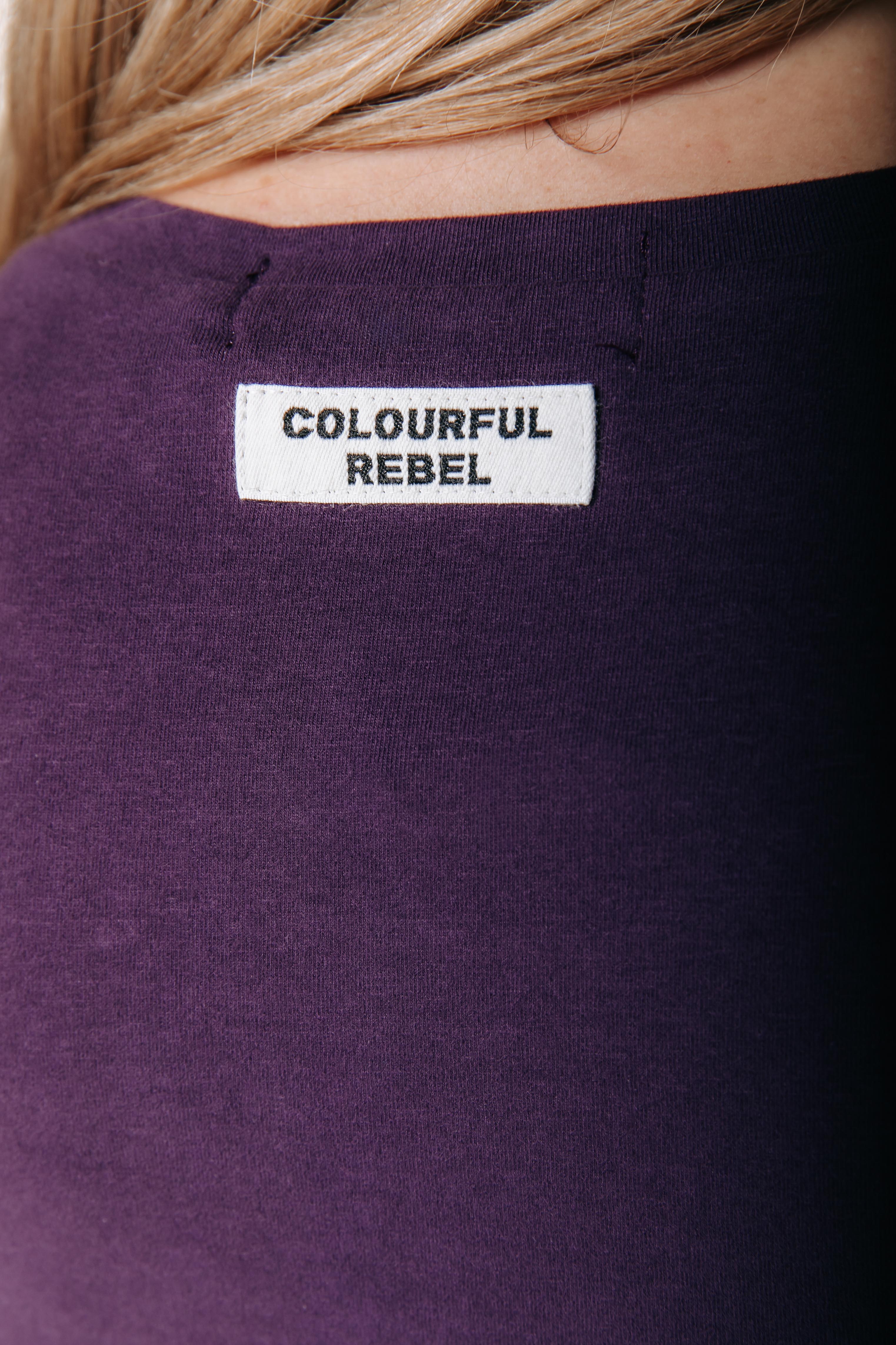 Fitted Wideneck Top | Dark purple