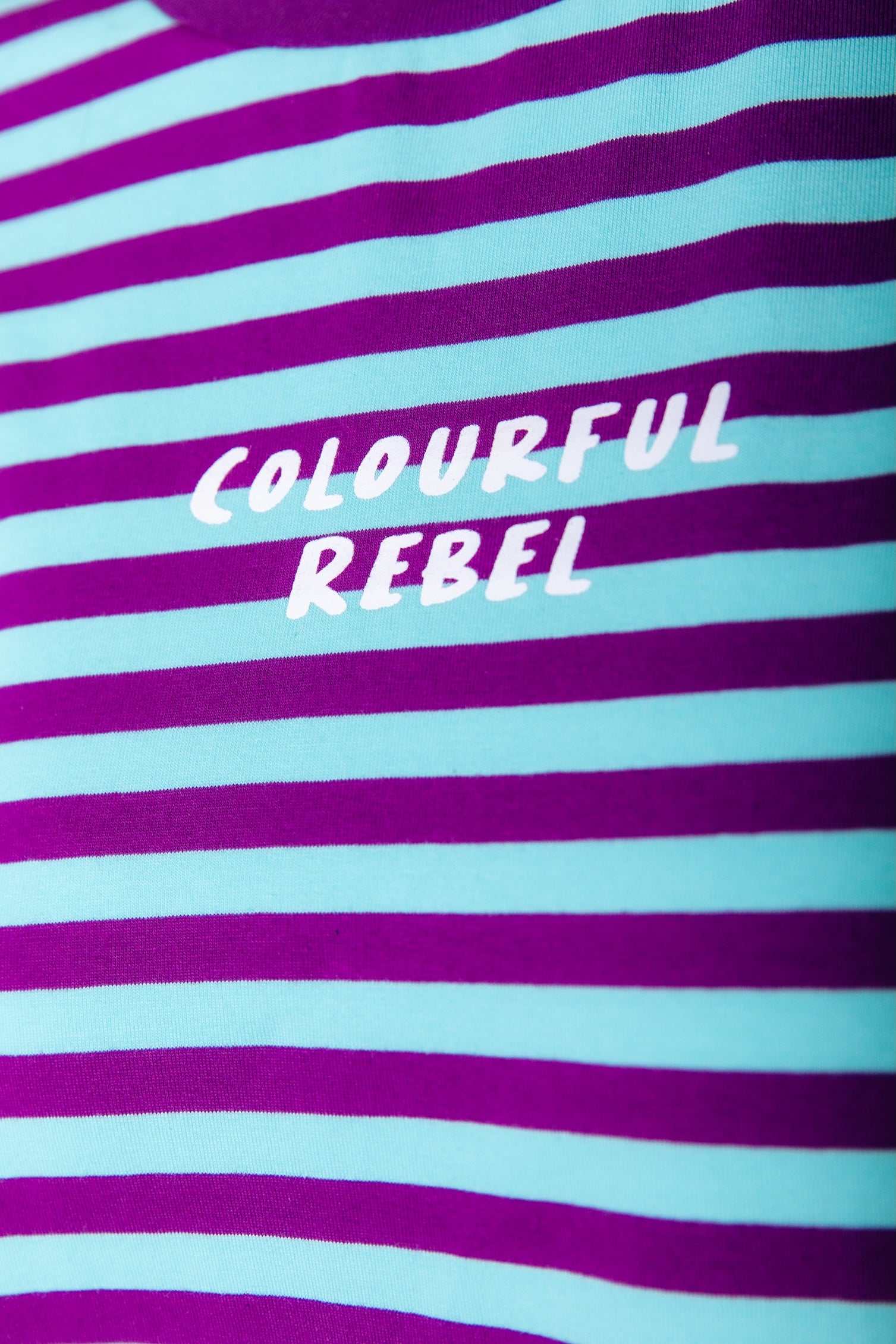 Striped Logo T-shirt | Blue/Purple