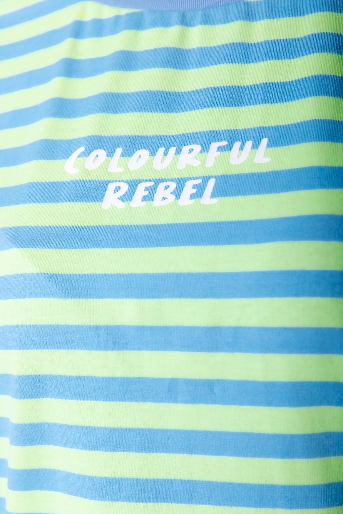 Striped Logo T-shirt | Green / Blue