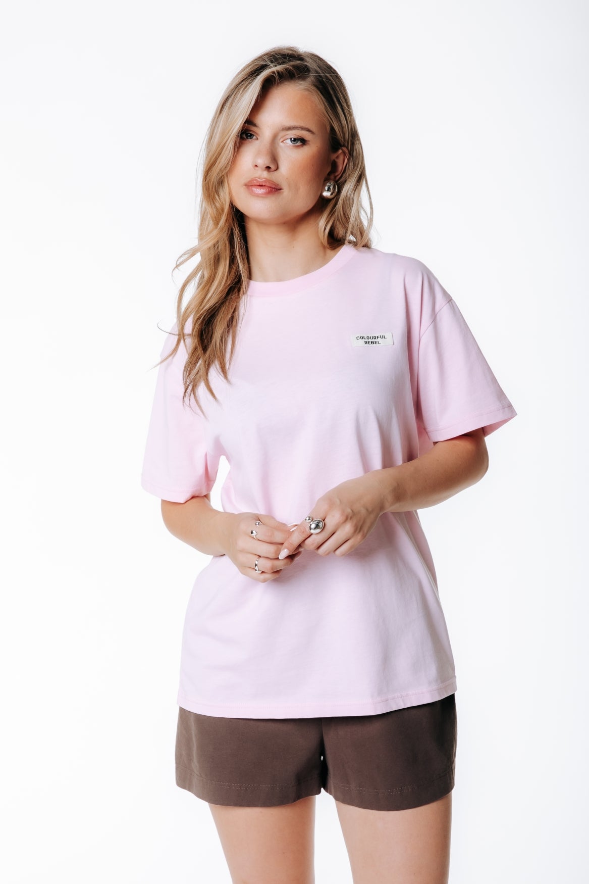 Label T-shirt | Soft pink