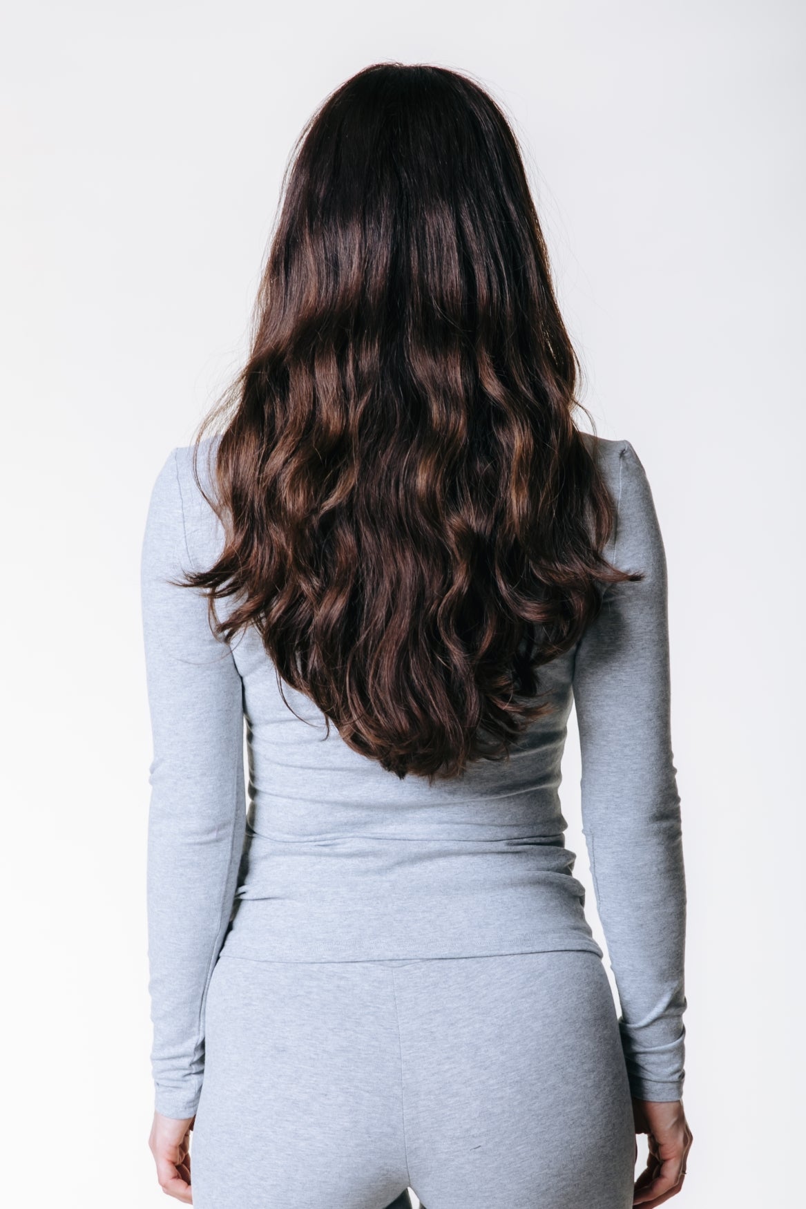 Uni Fitted Turtleneck Top | Medium grey melange