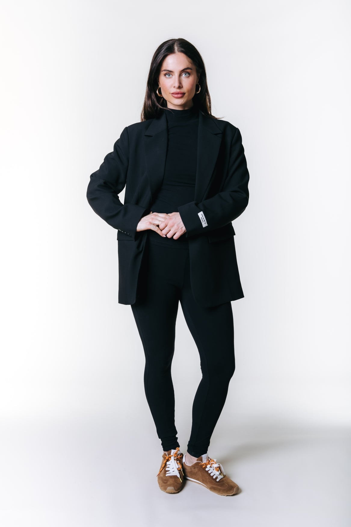 Fitted Turtleneck Top | Black