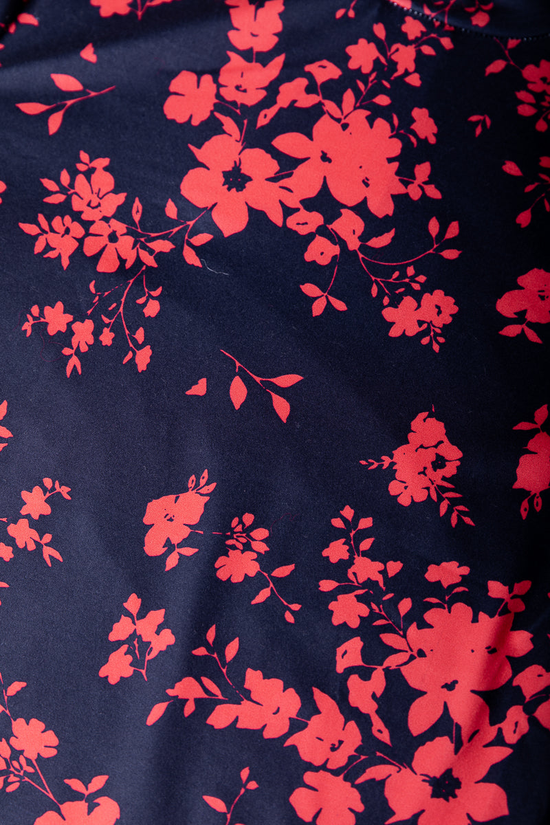 Neyo Flower Peached Top | Warm red