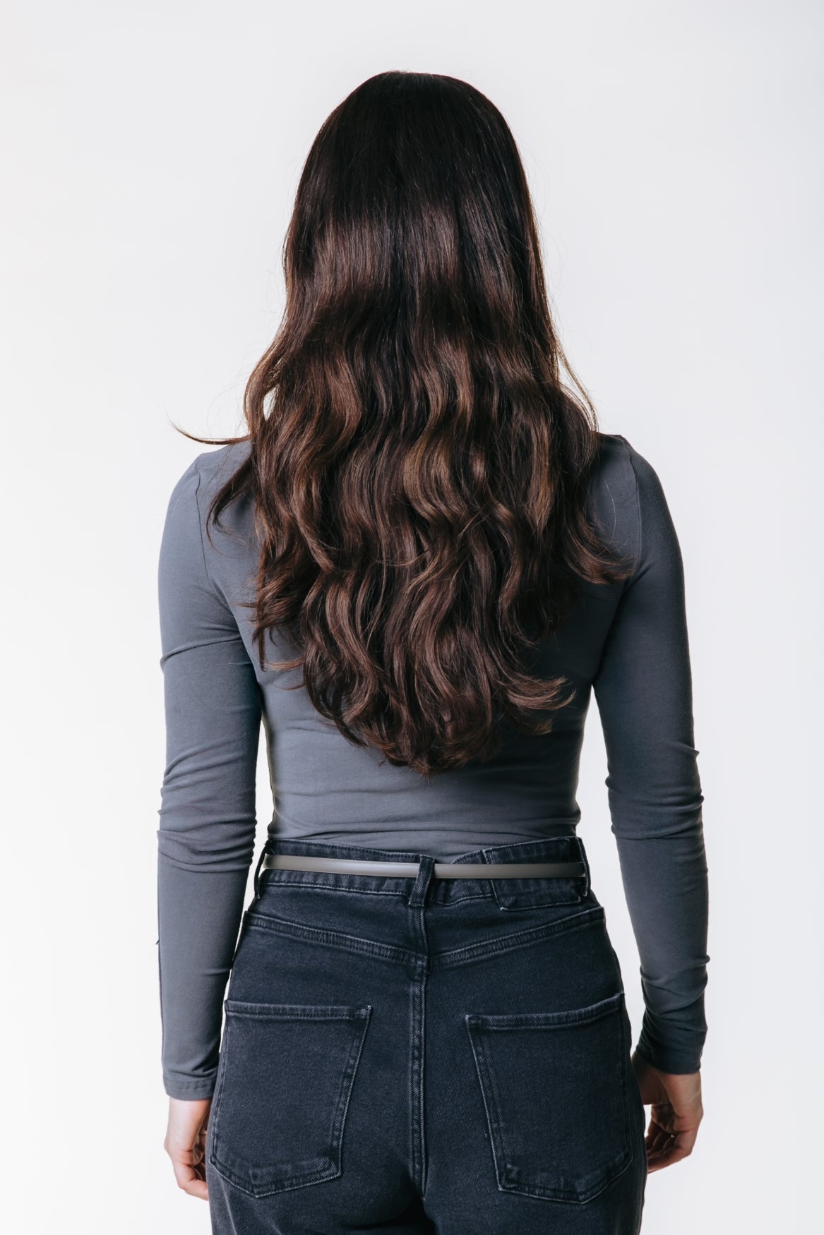 Fitted Turtleneck Top | Dark grey