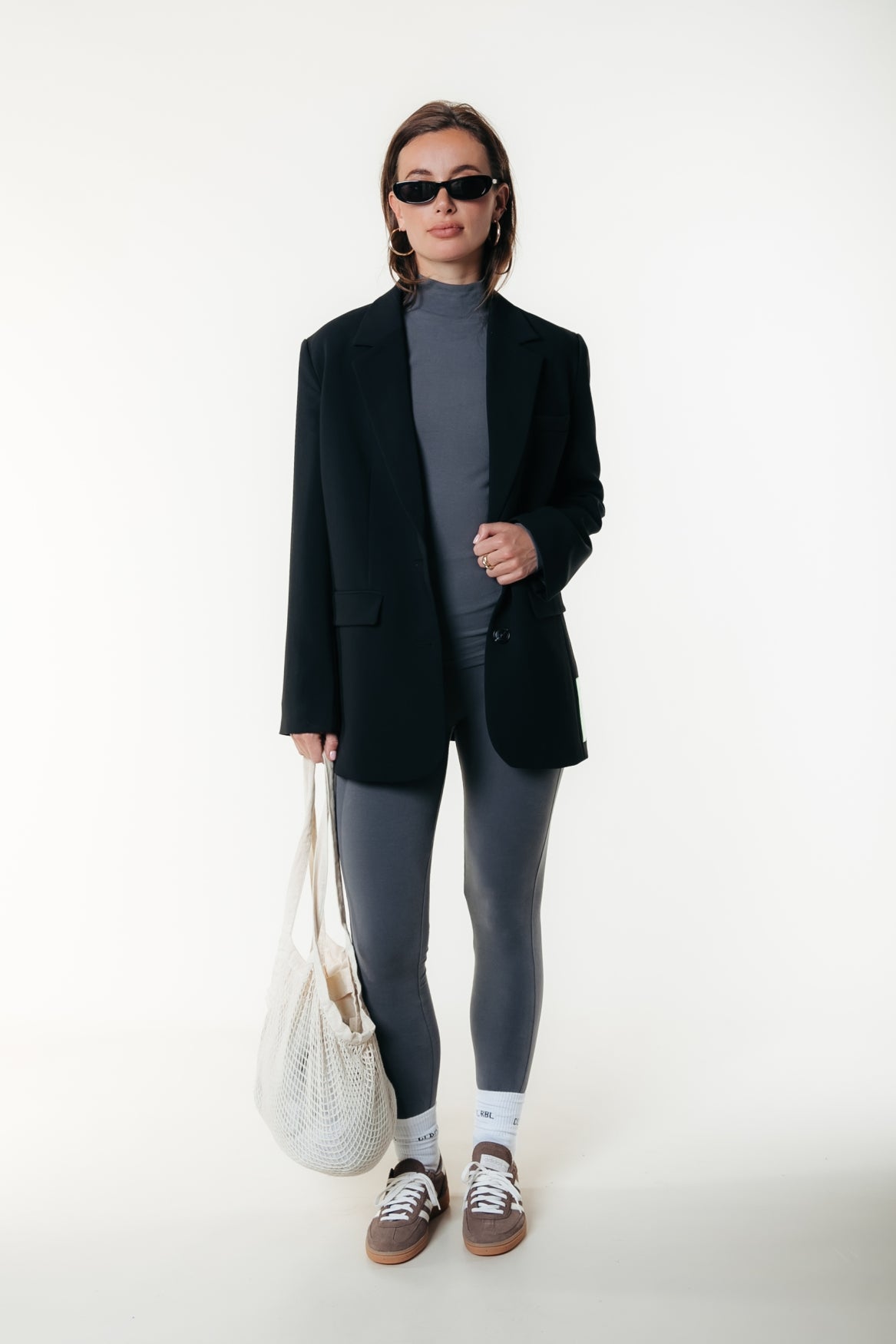 Uni Fitted Turtleneck Top | Dark grey